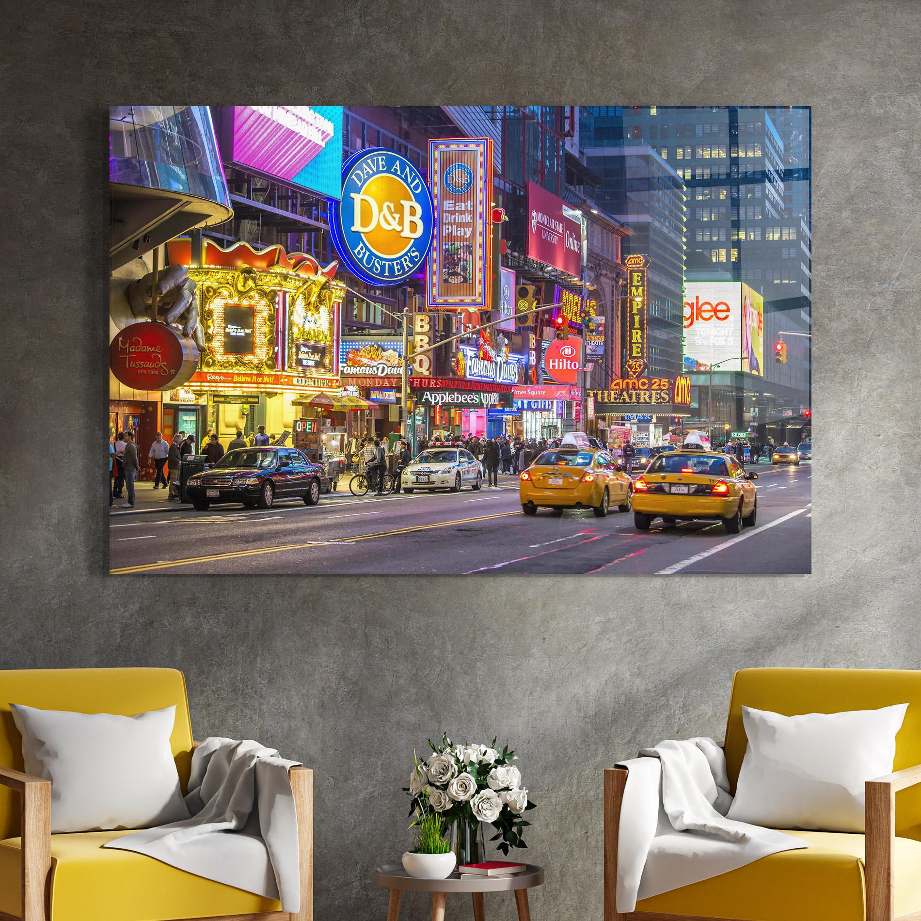 Glasbild New York Lights mockup 4