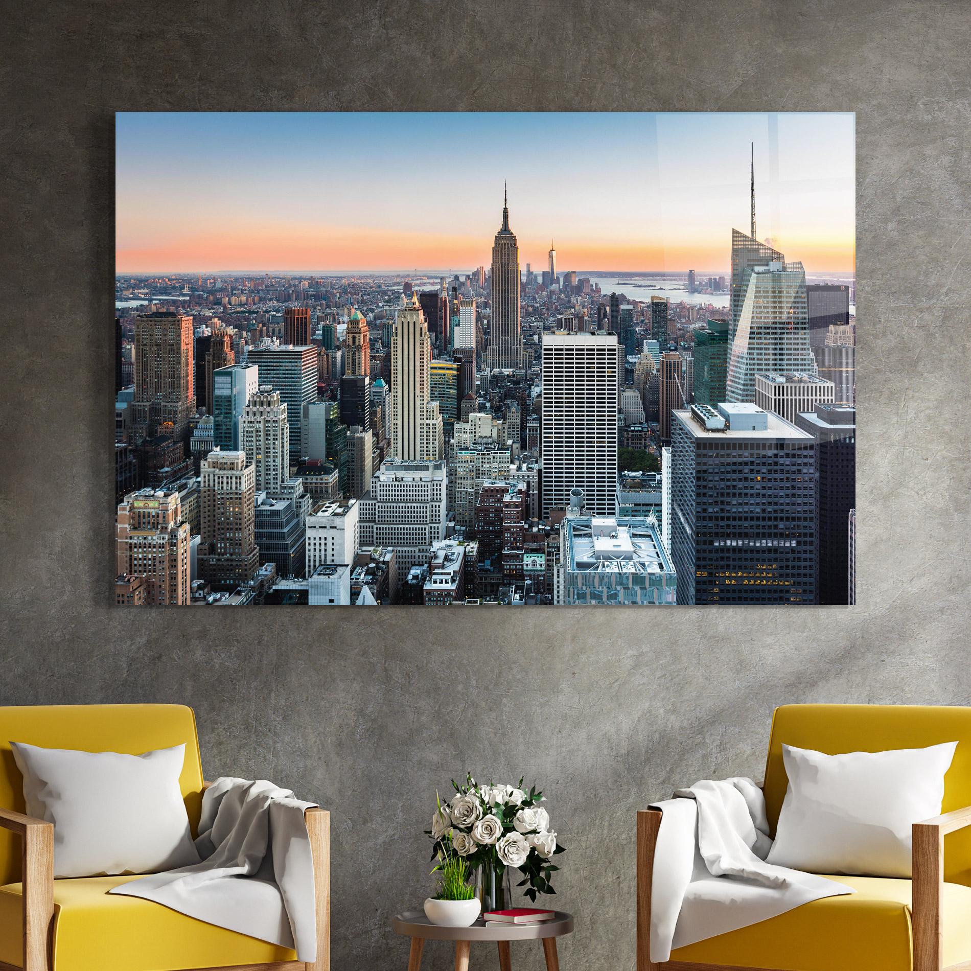 Glasbild New York Skyline mockup 4