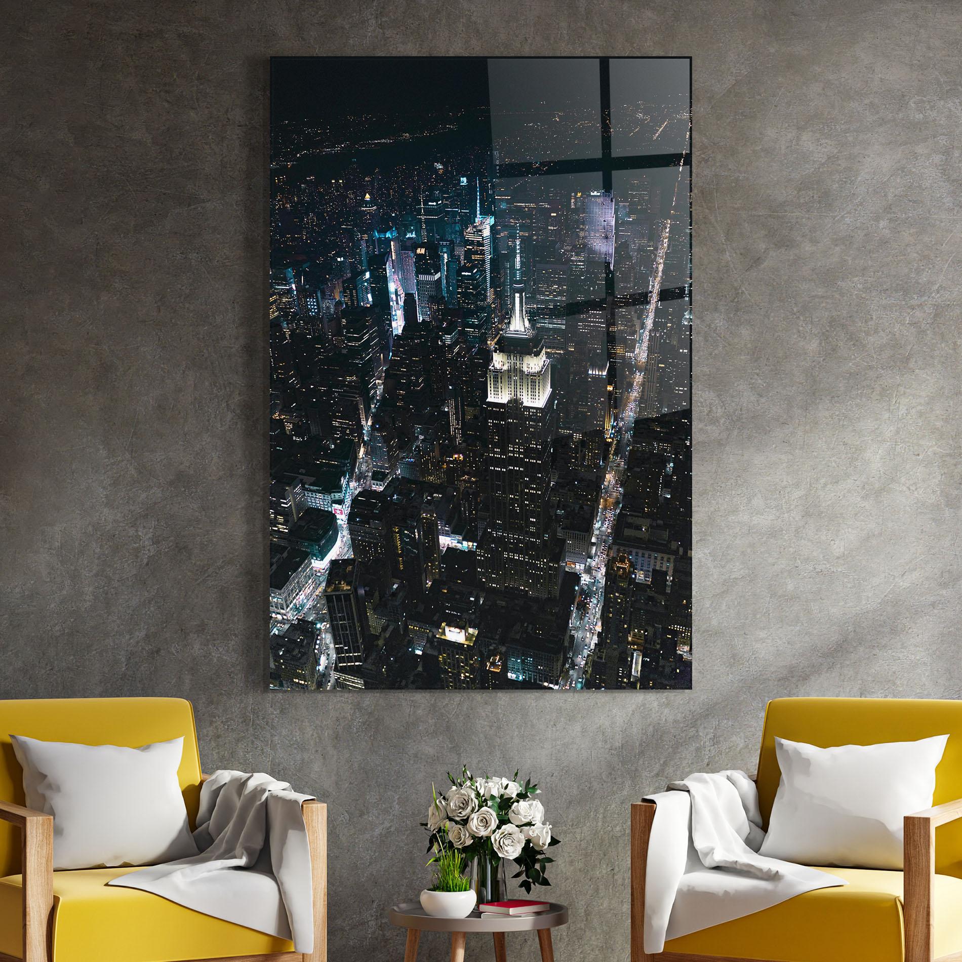 Glasbild Night Landscape mockup 4