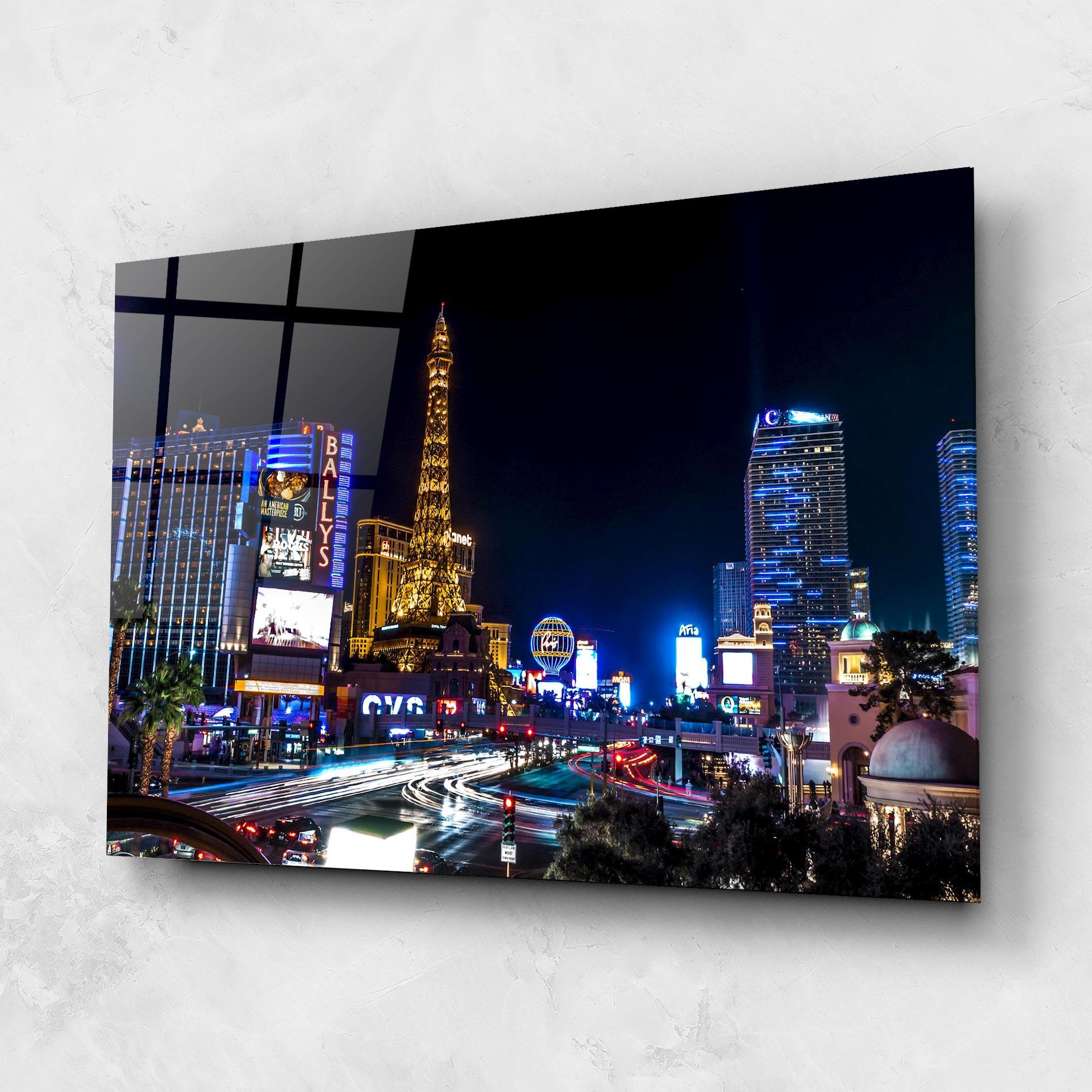 Glasbild Las Vegas Night mockup 1