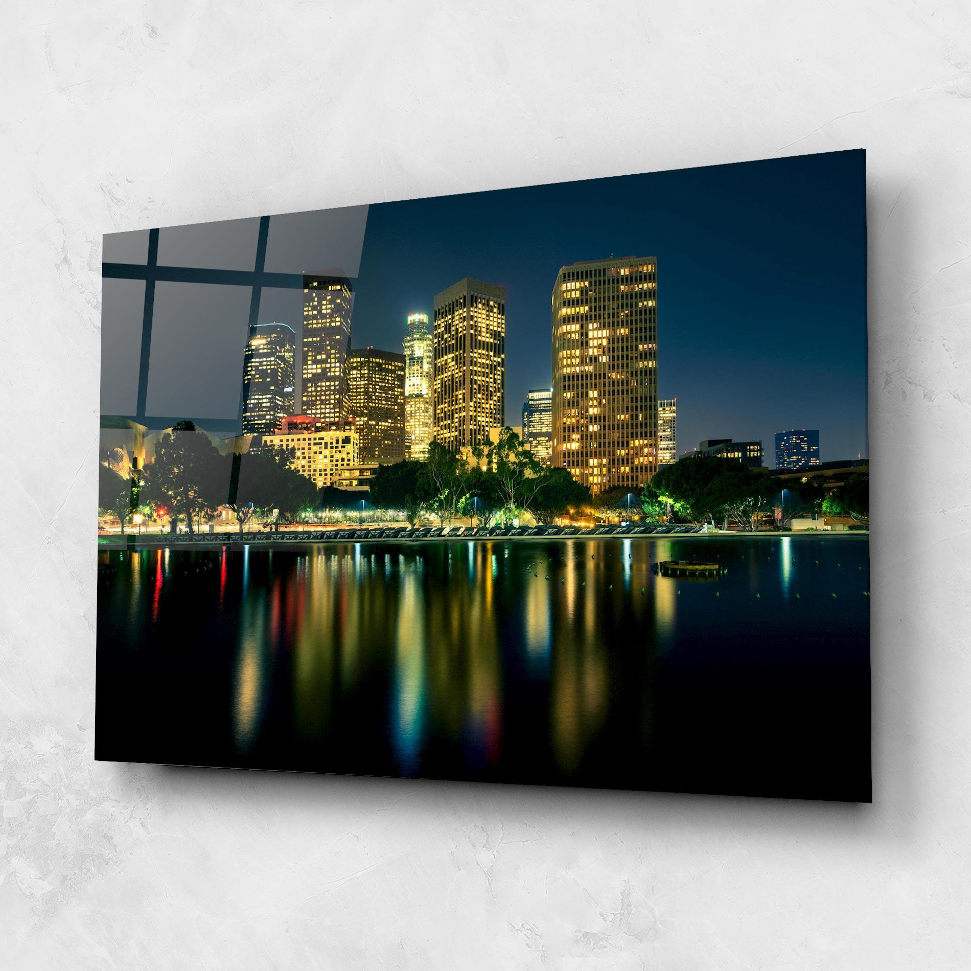 Glasbild Los Angeles Night mockup 1