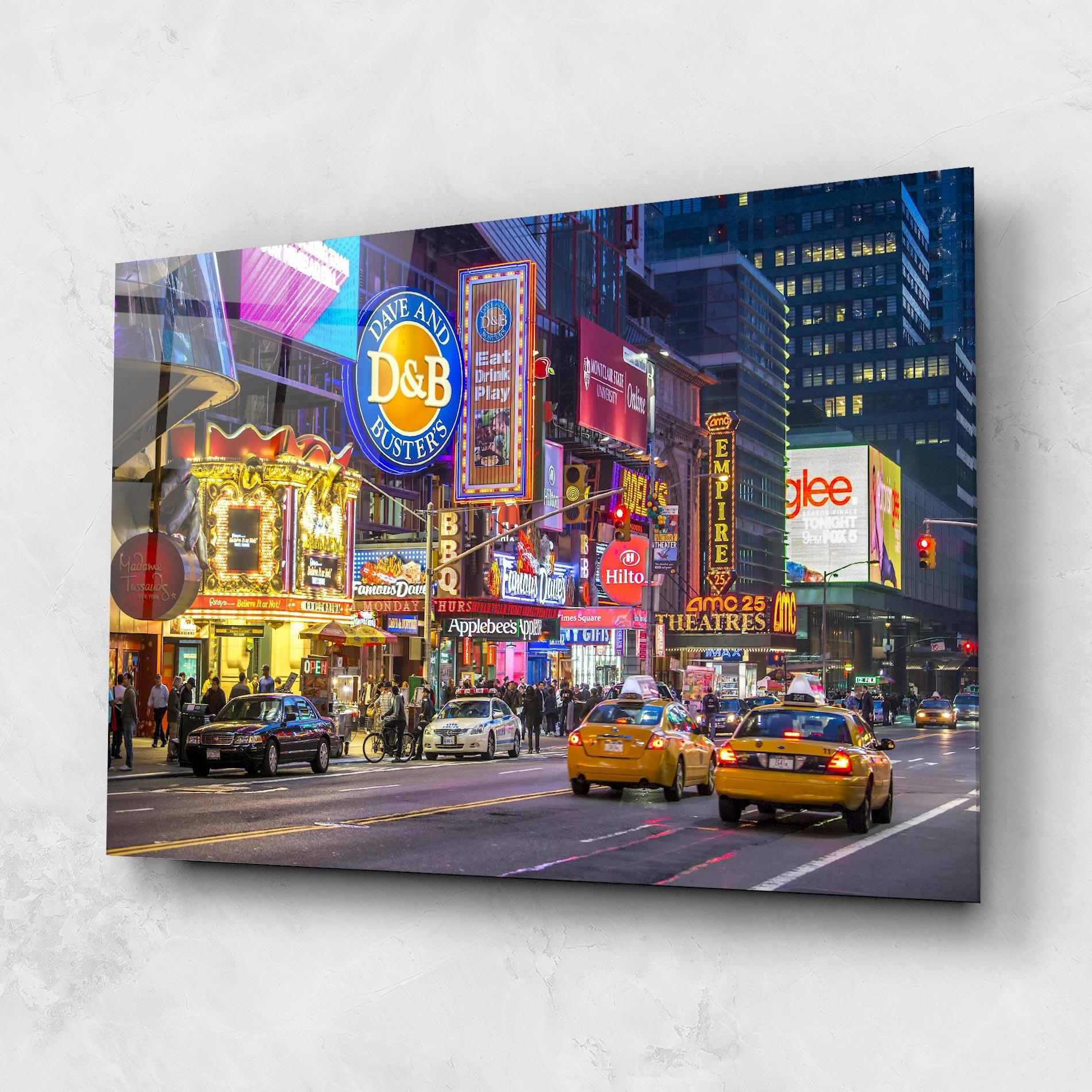 Glasbild New York Lights mockup 1