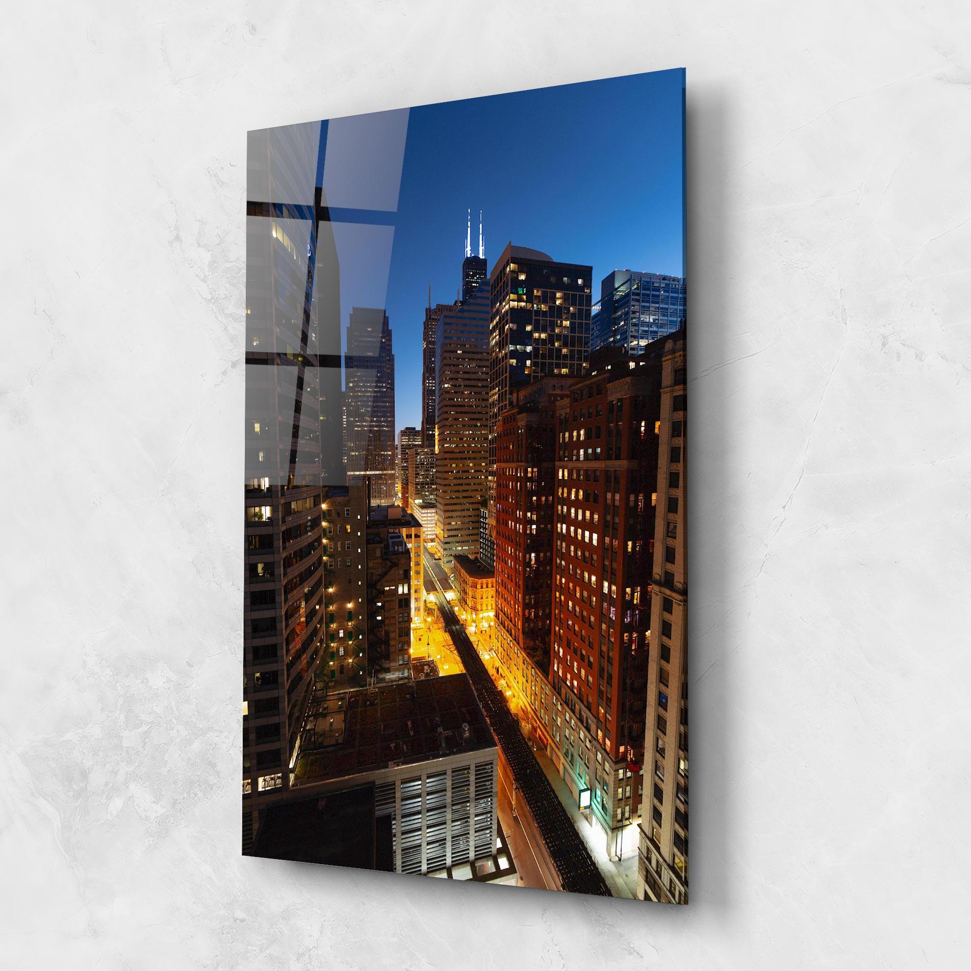 Glasbild Hight City Building mockup 1