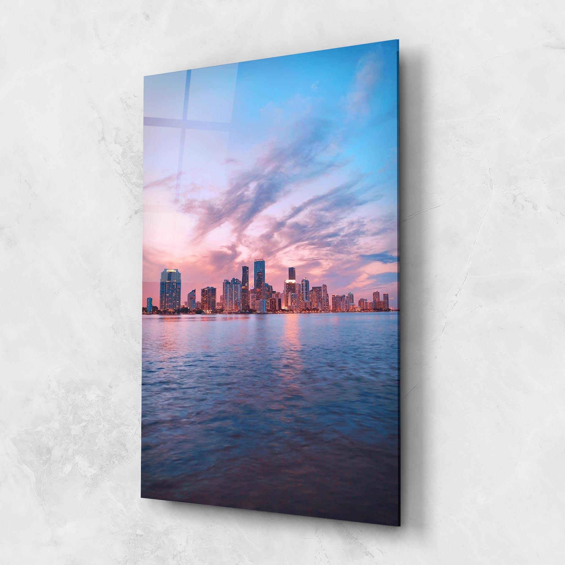Glasbild Over The Lake mockup 1