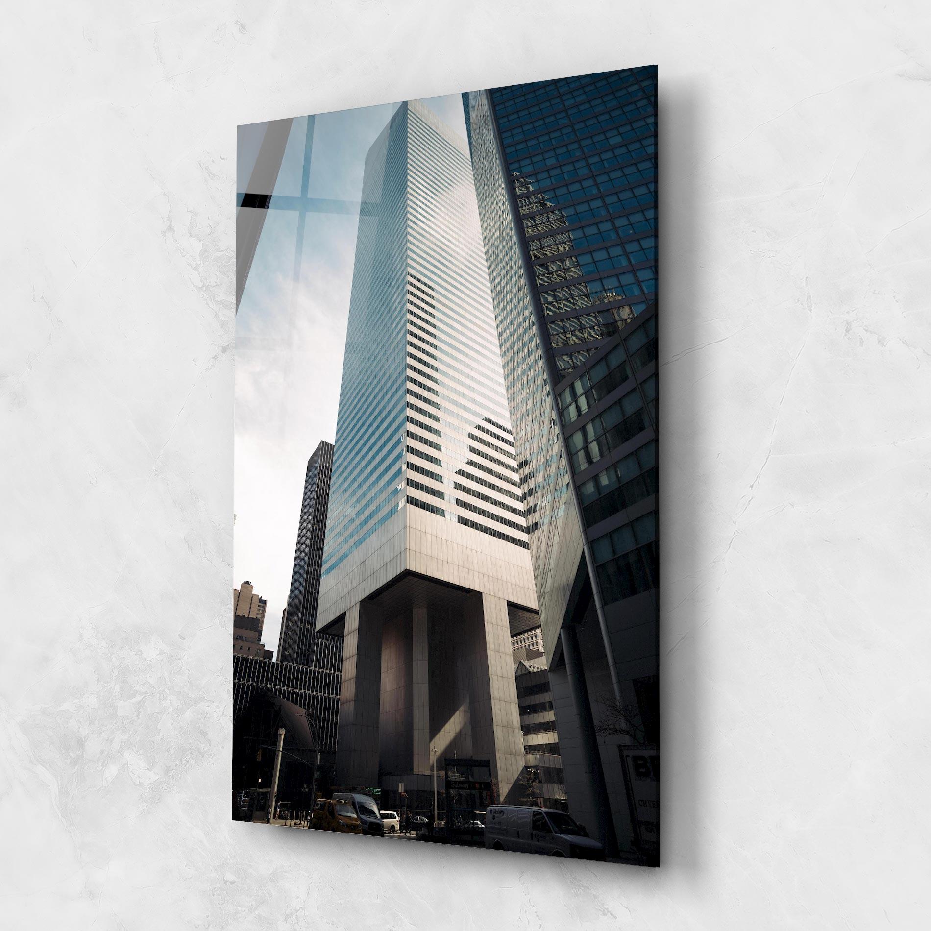 Glasbild Skyline Building mockup 1