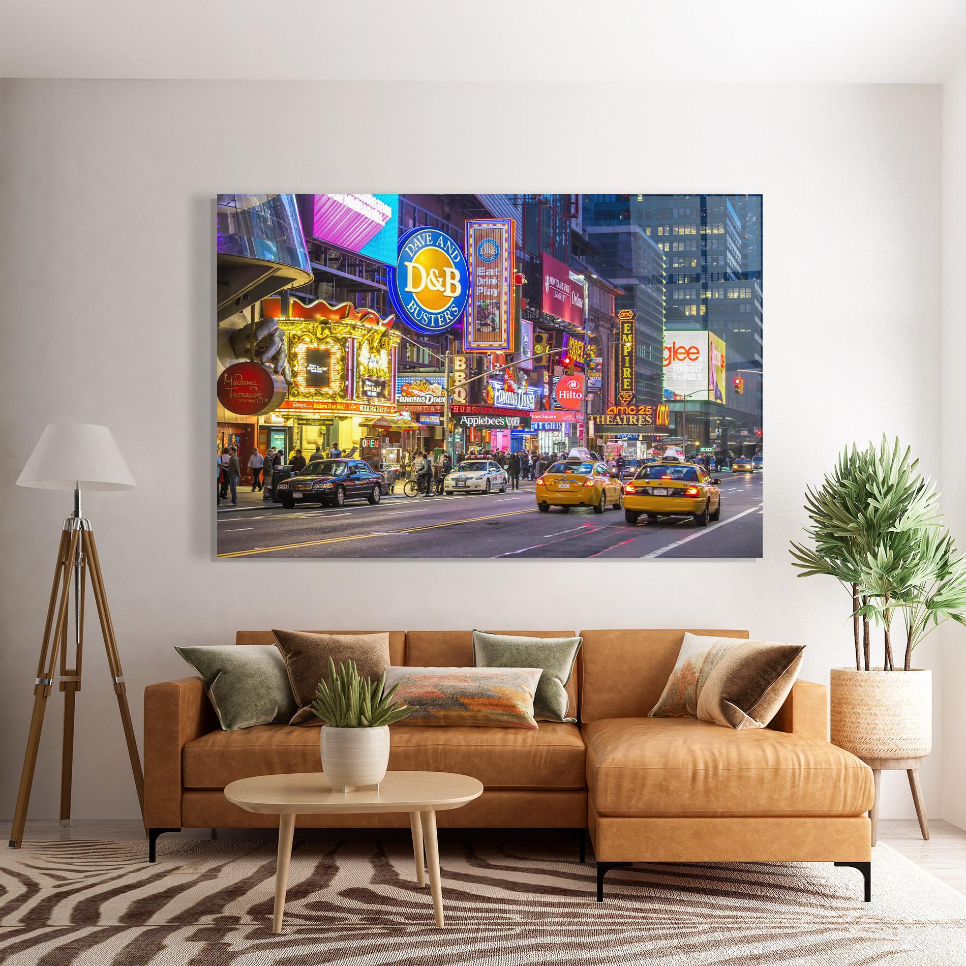 Glasbild New York Lights mockup 7