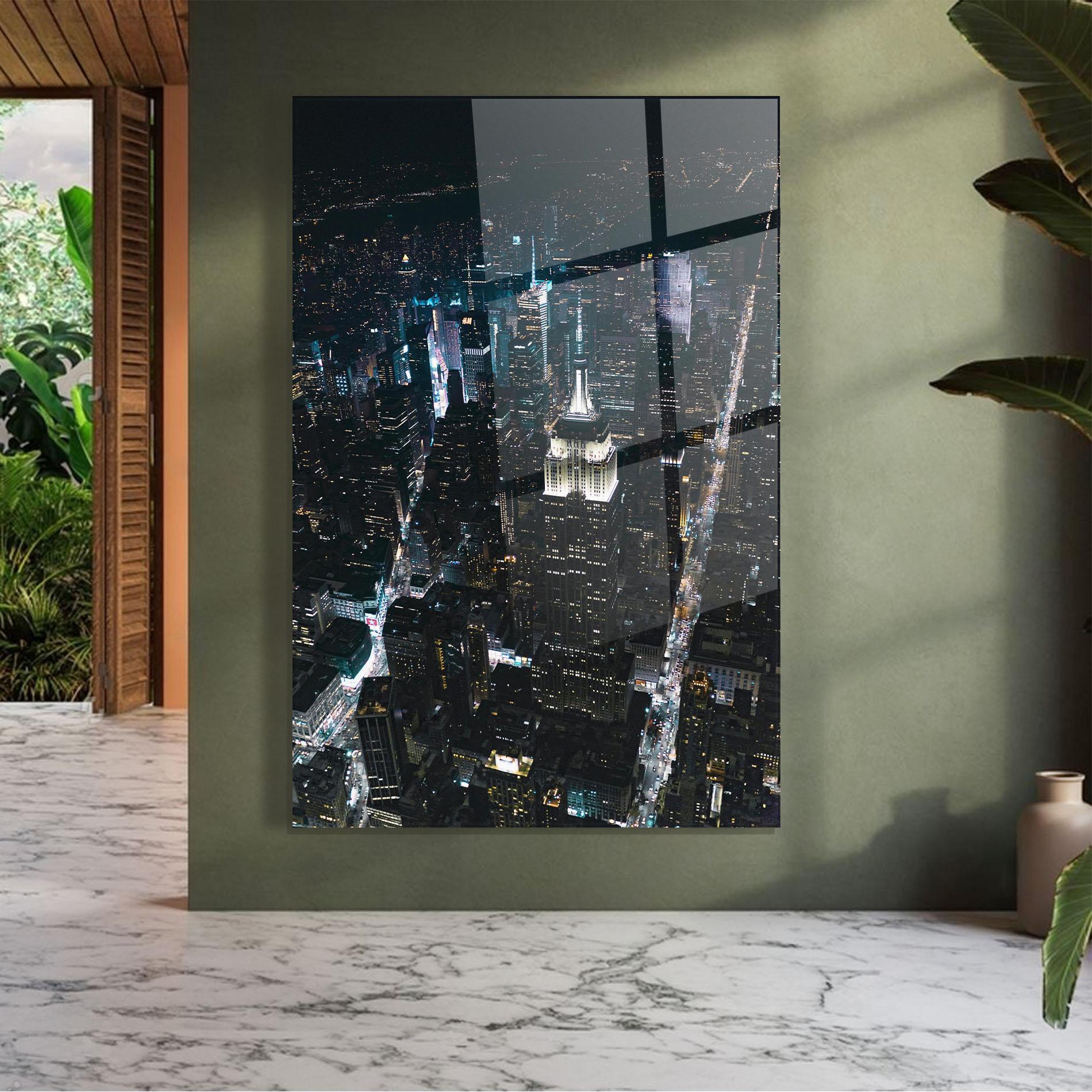 Glasbild Night Landscape mockup 7