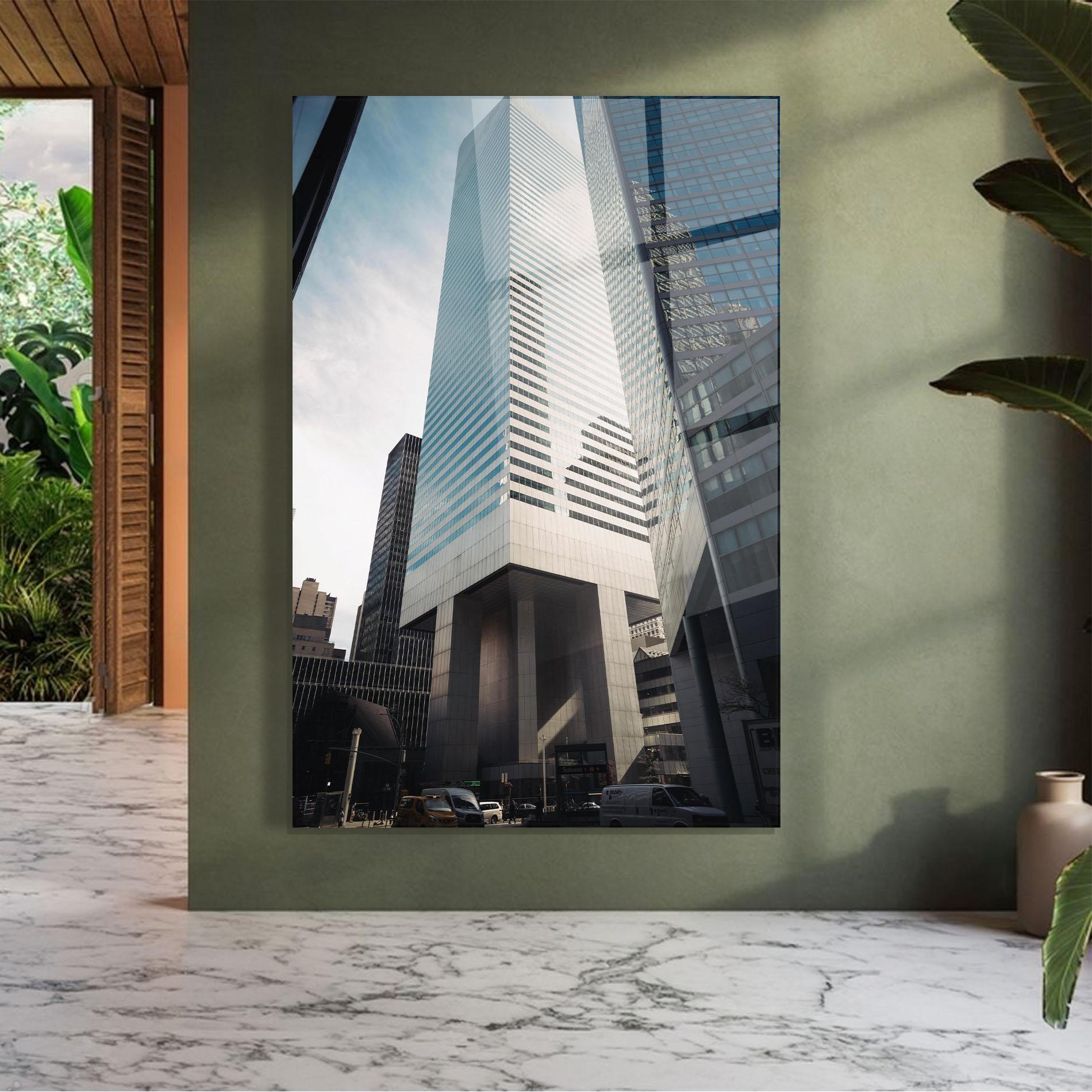 Glasbild Skyline Building mockup 7