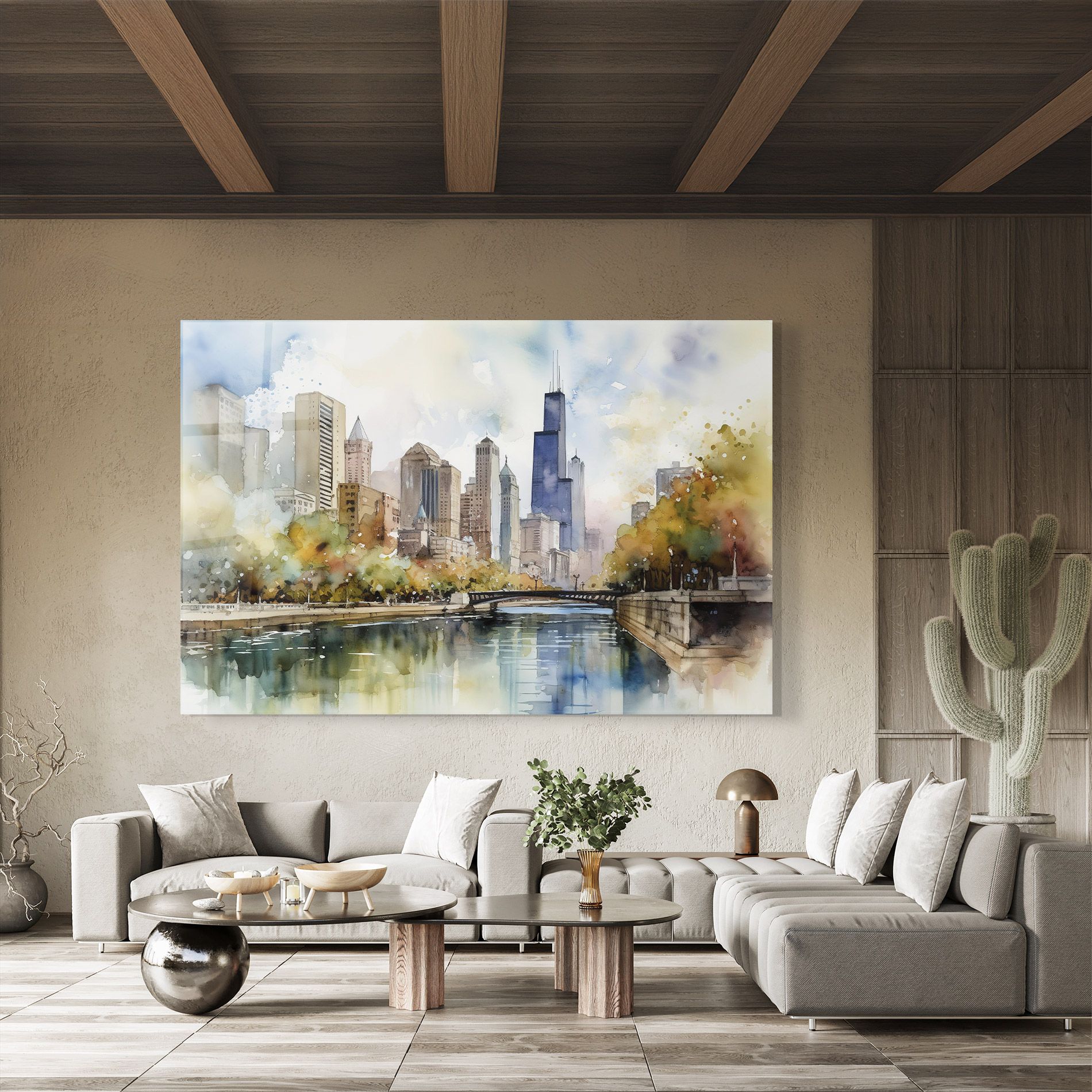 City Skyline Painting mockup 8