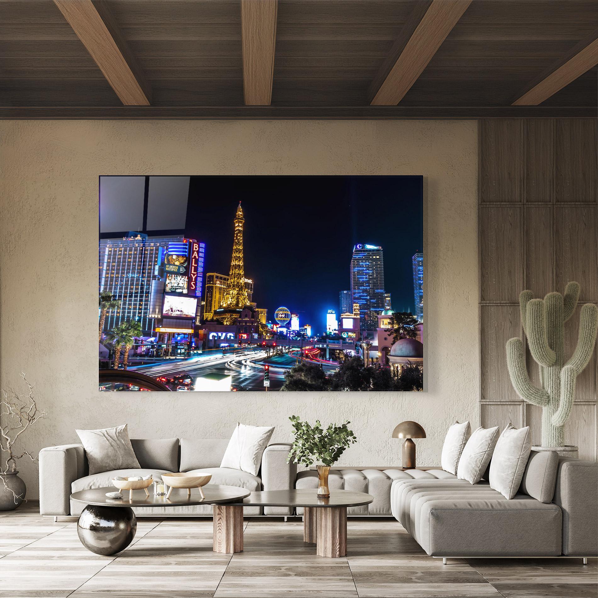 Glasbild Las Vegas Night mockup 8