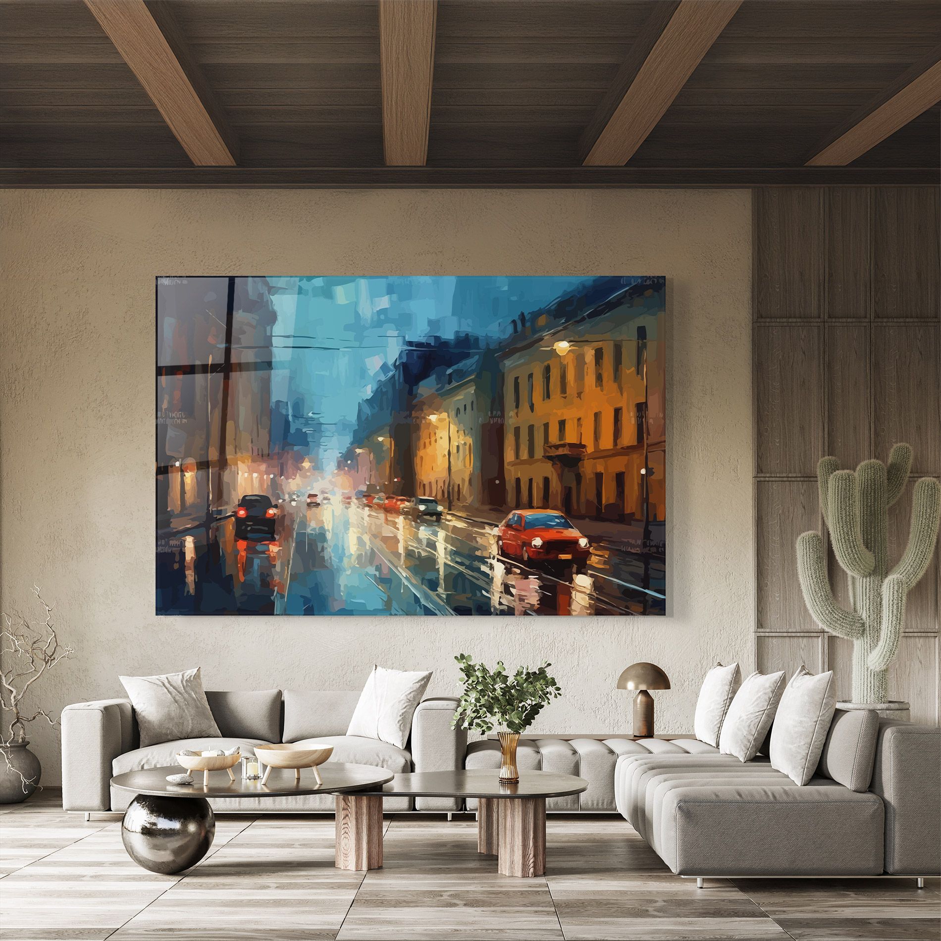 Red Car City Night mockup 8