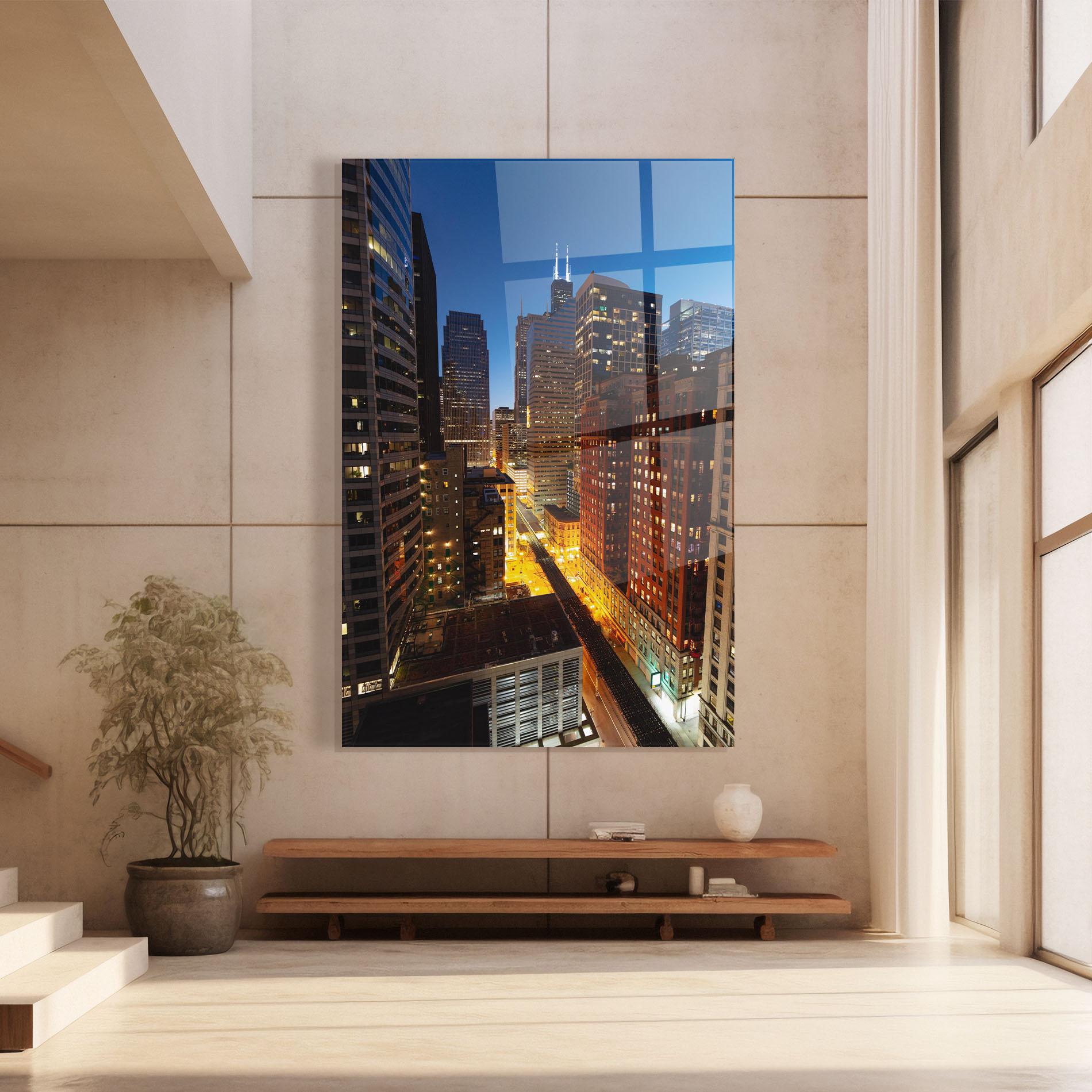 Glasbild Hight City Building mockup 8