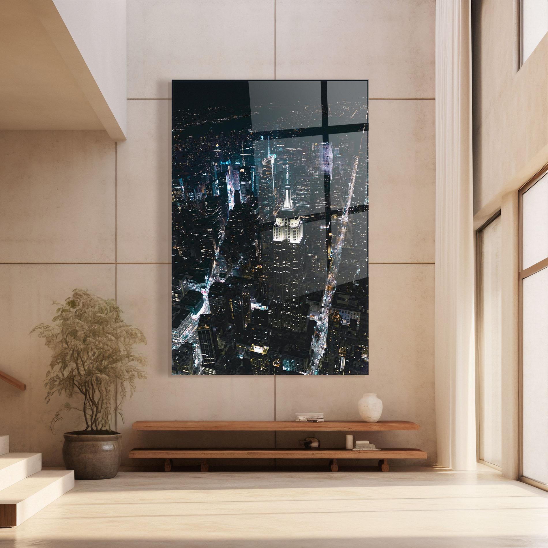 Glasbild Night Landscape mockup 8