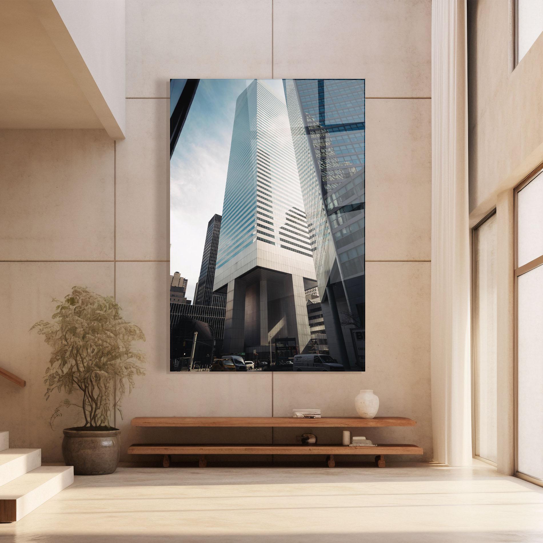 Glasbild Skyline Building mockup 8