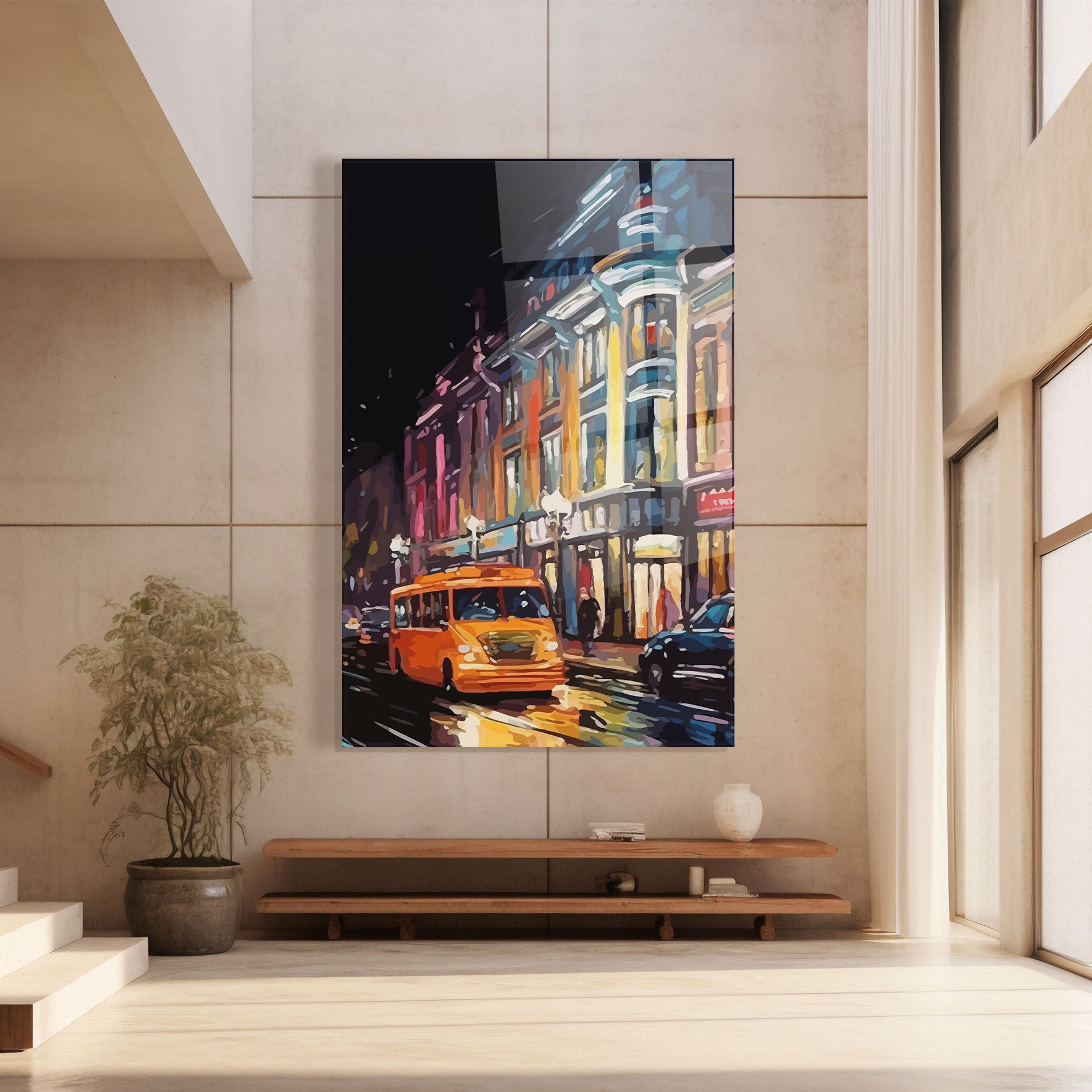 Yellow Car City Art mockup 8