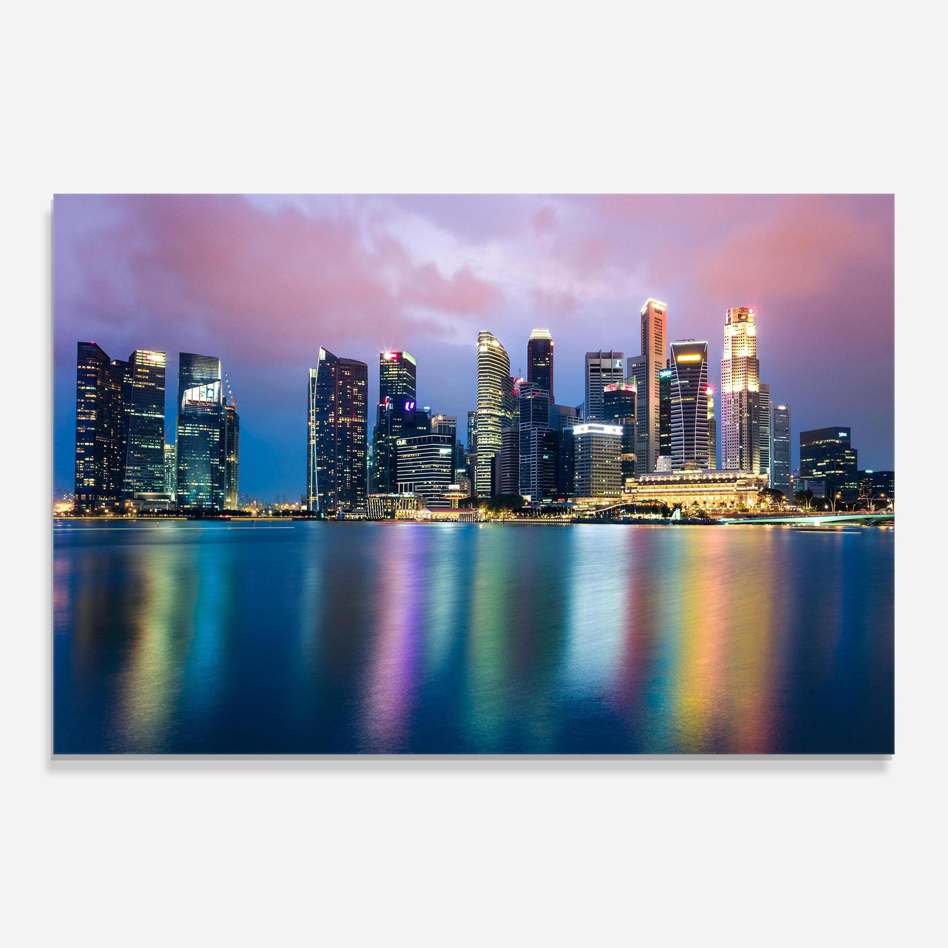 Glasbild Hong Kong Skyline mockup 0