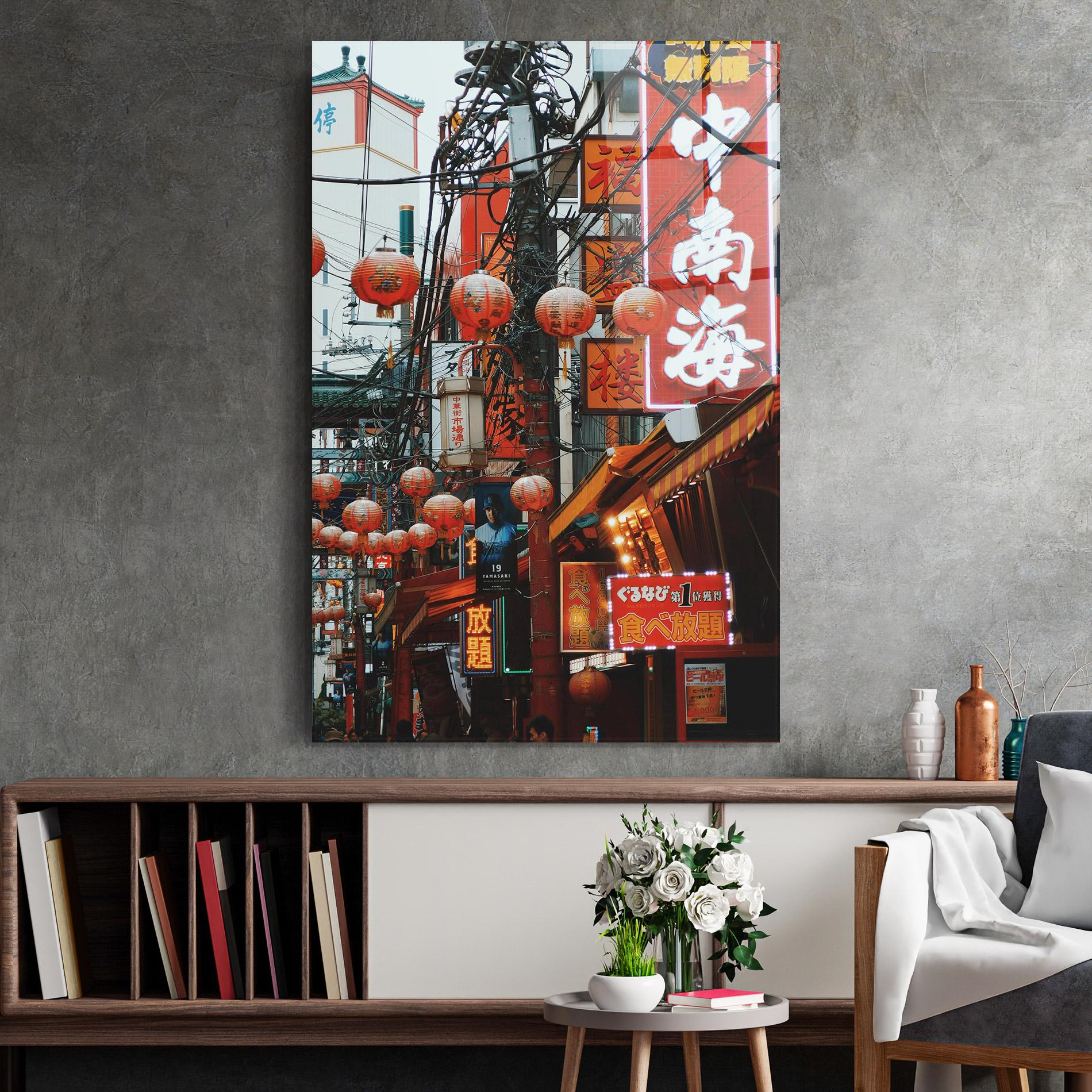 Glasbild Chinatown mockup 2