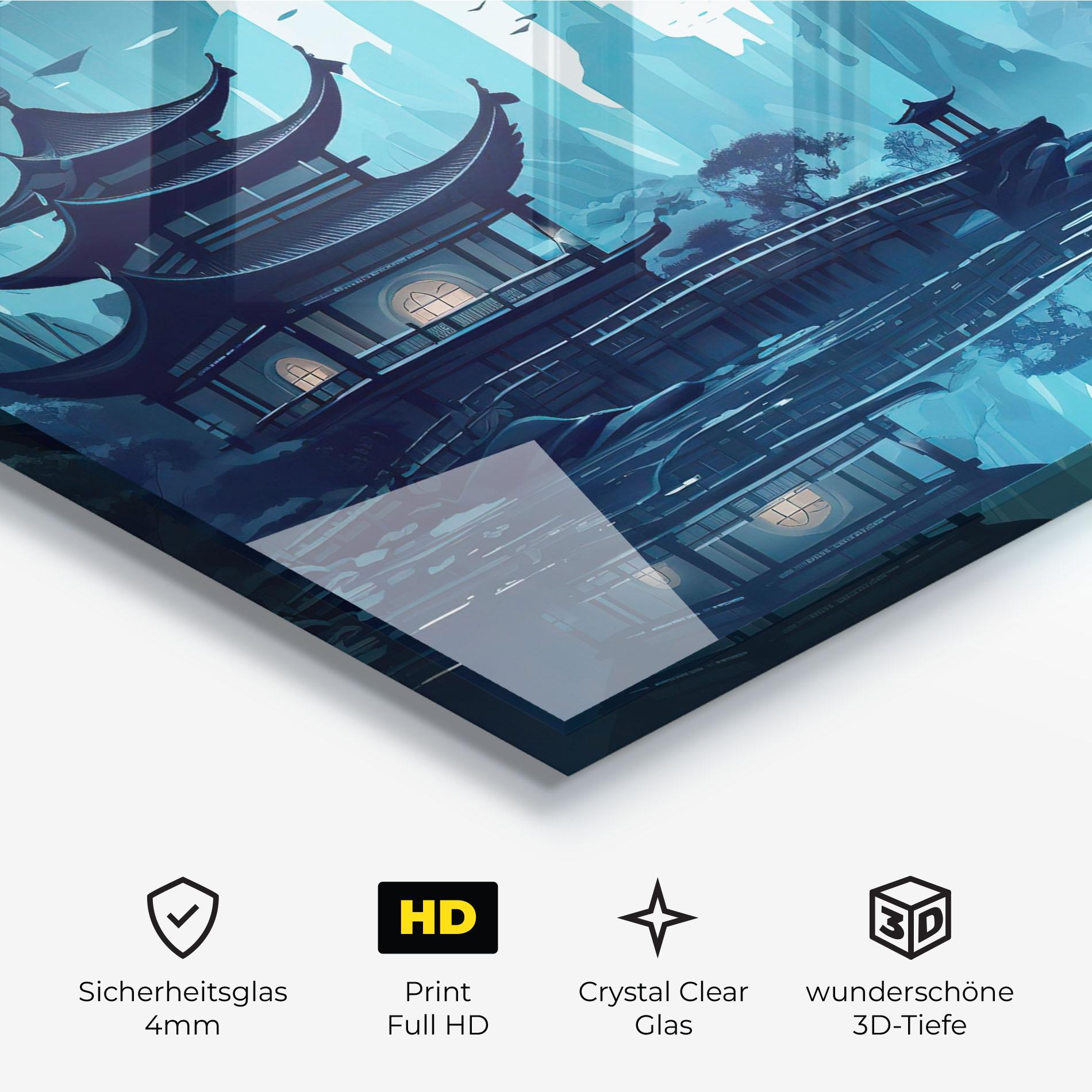 Glasbild Chinese Cartoon mockup 3