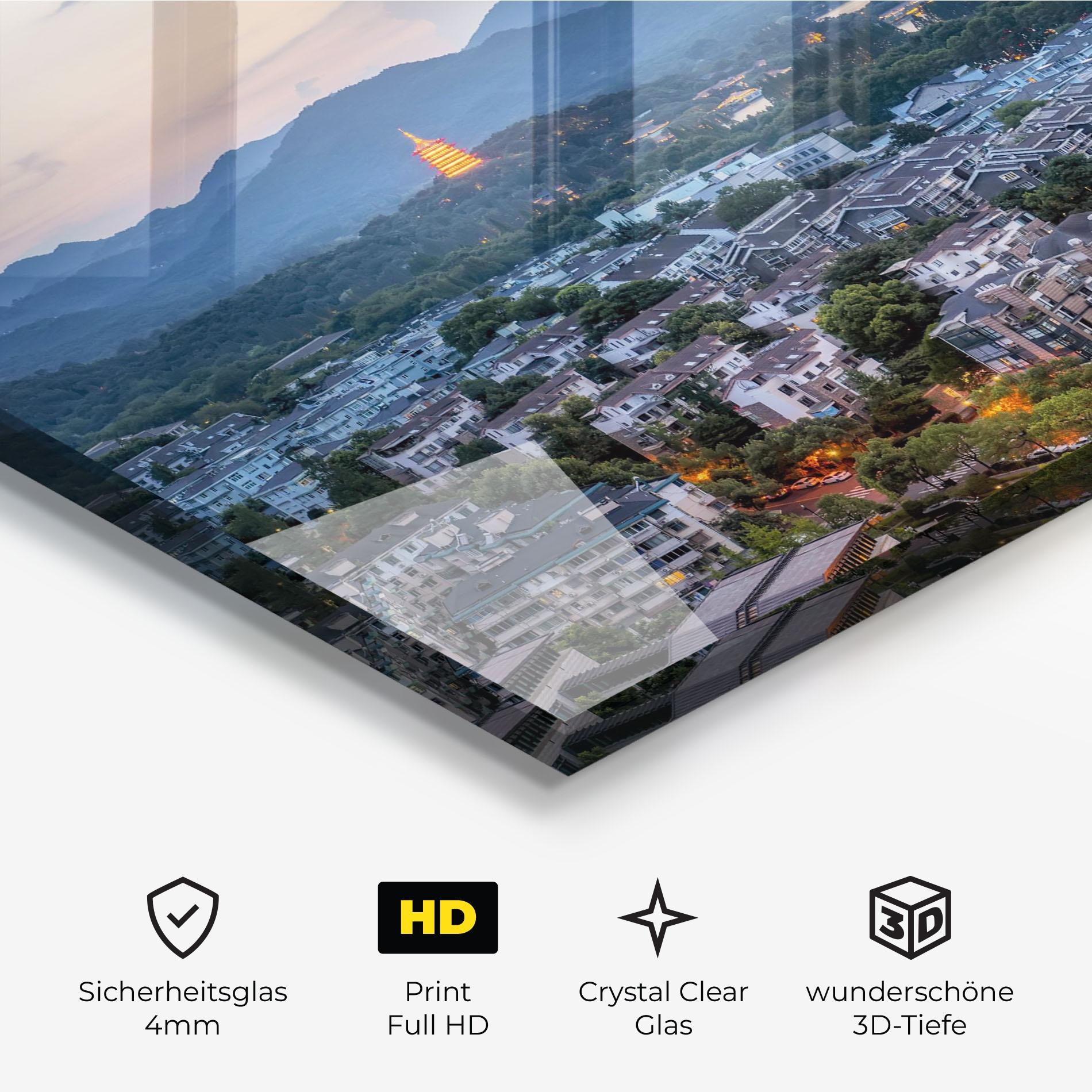 Glasbild Hangzhou China mockup 3