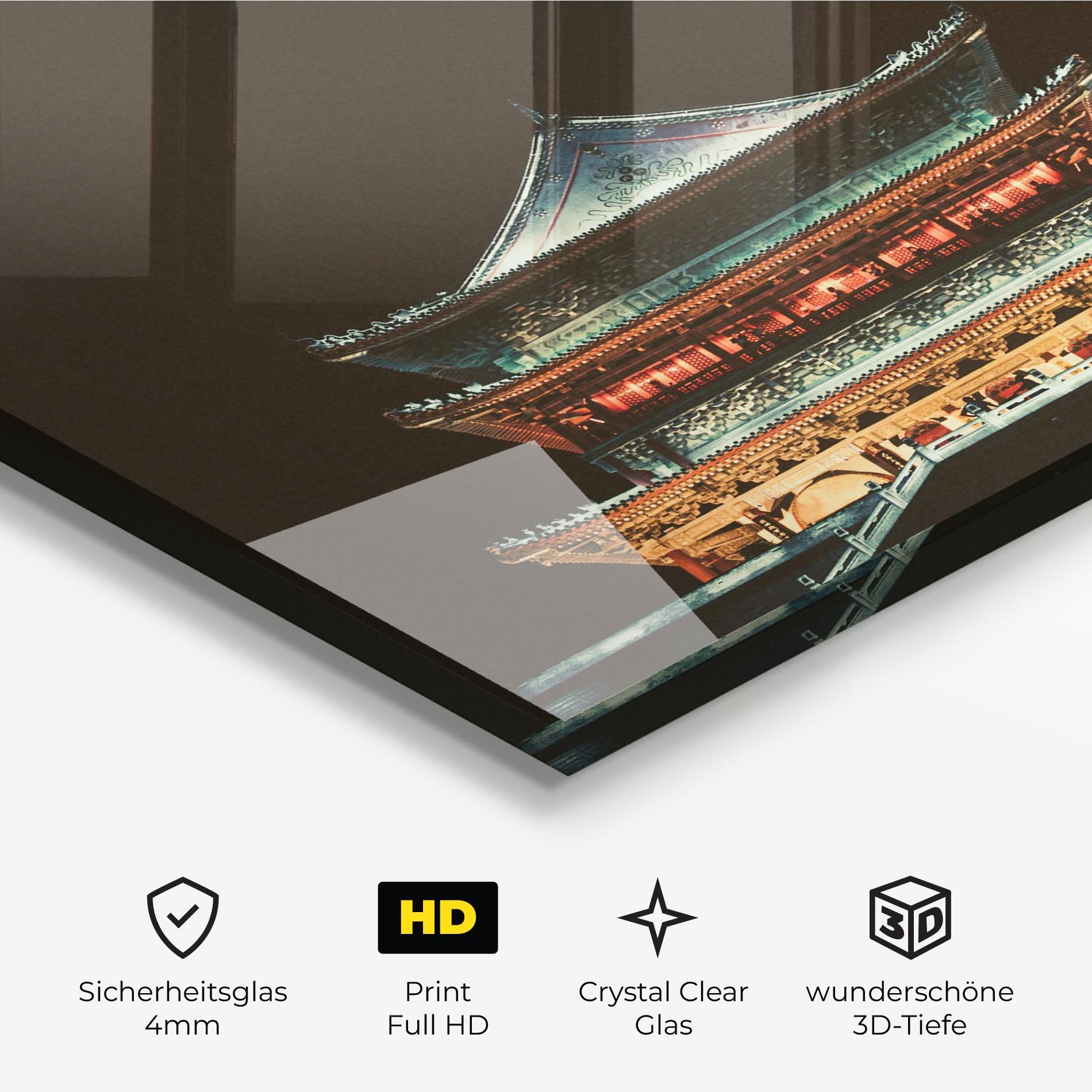 Glasbild Temple Of Xi An mockup 3