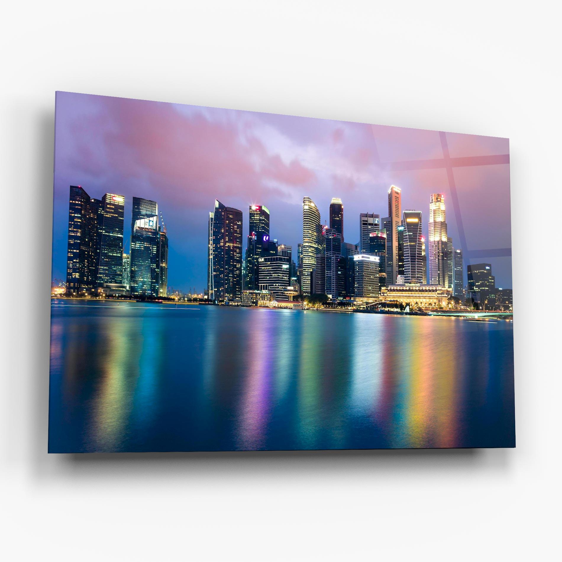Glasbild Hong Kong Skyline mockup 6