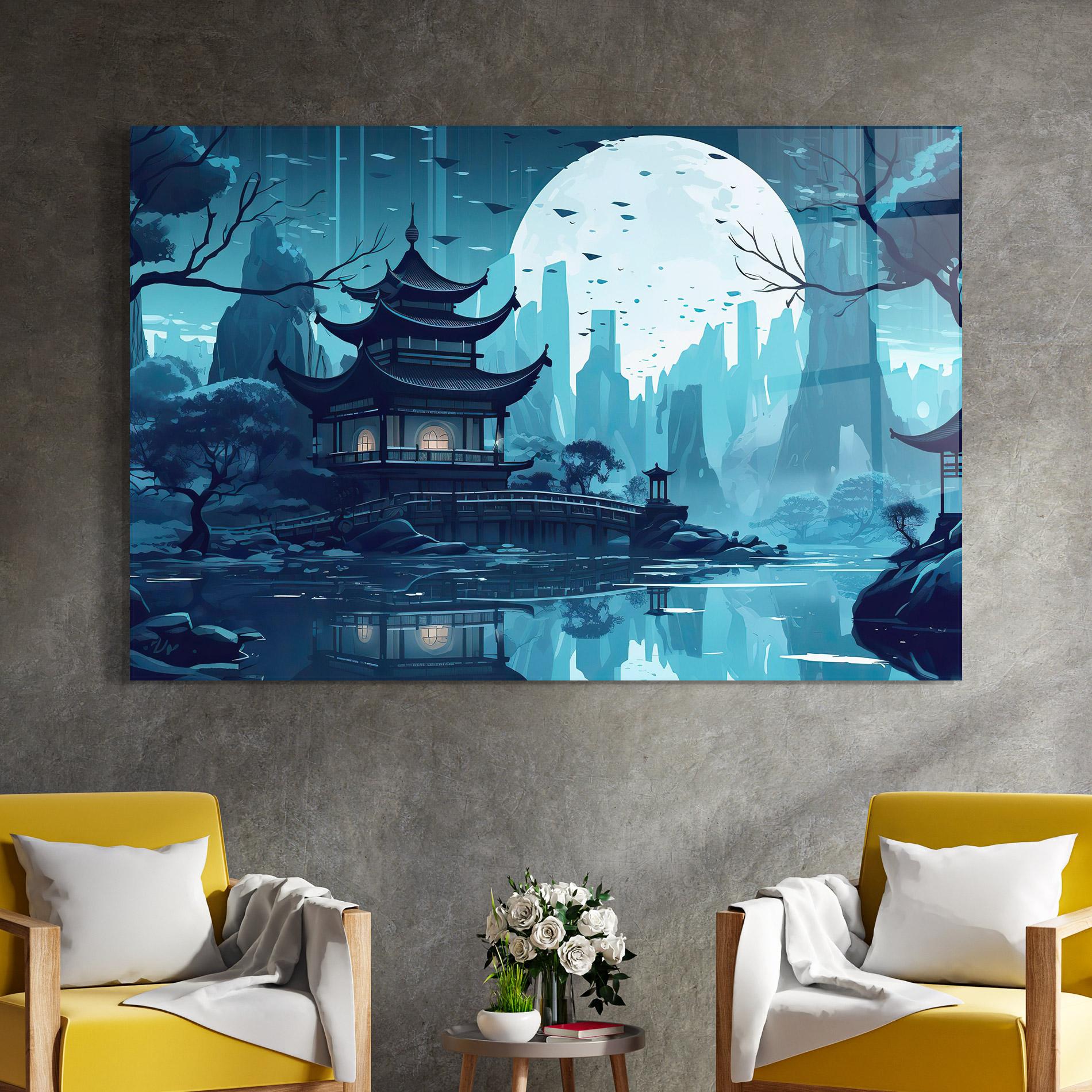 Glasbild Chinese Cartoon mockup 4