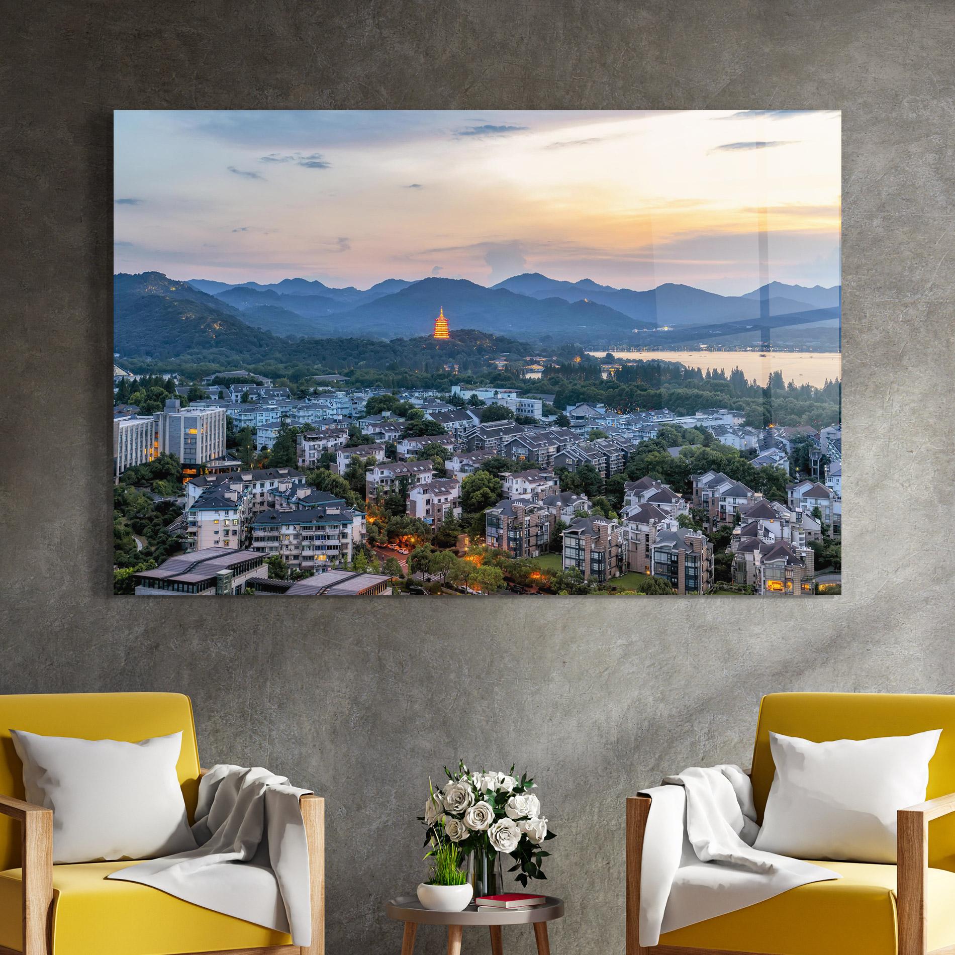 Glasbild Hangzhou China mockup 4