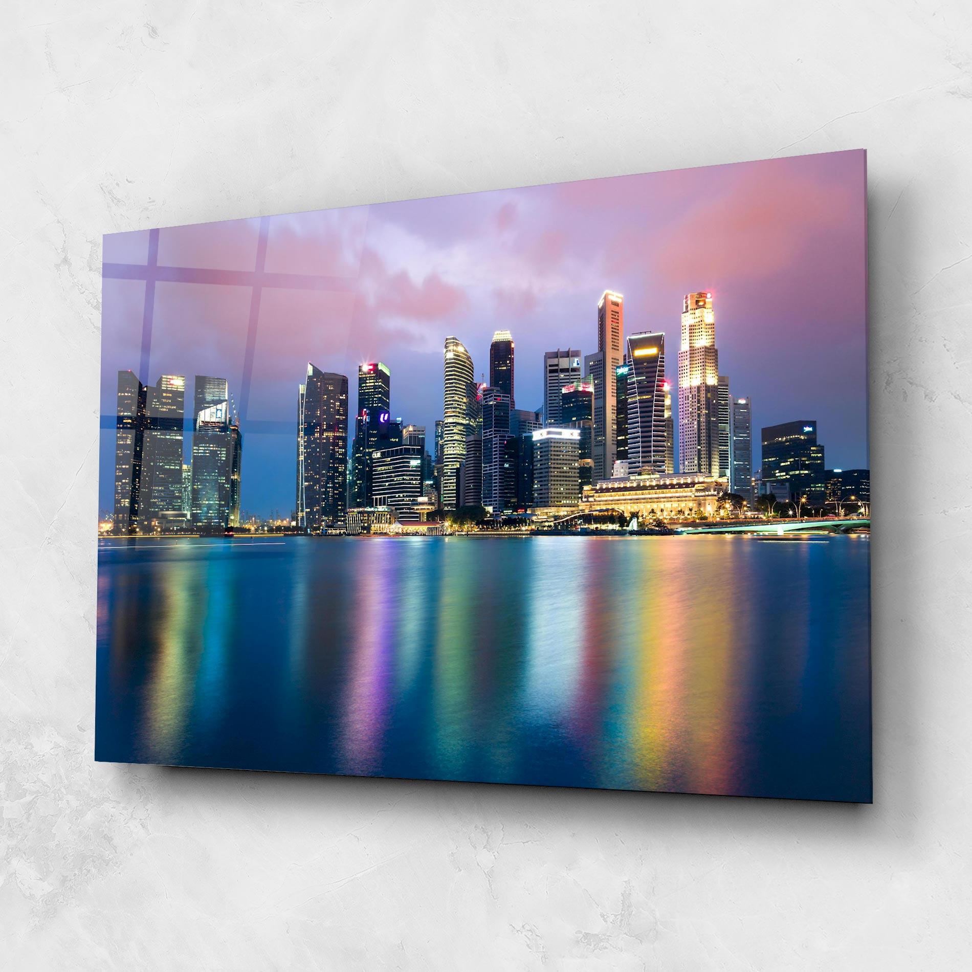 Glasbild Hong Kong Skyline mockup 1
