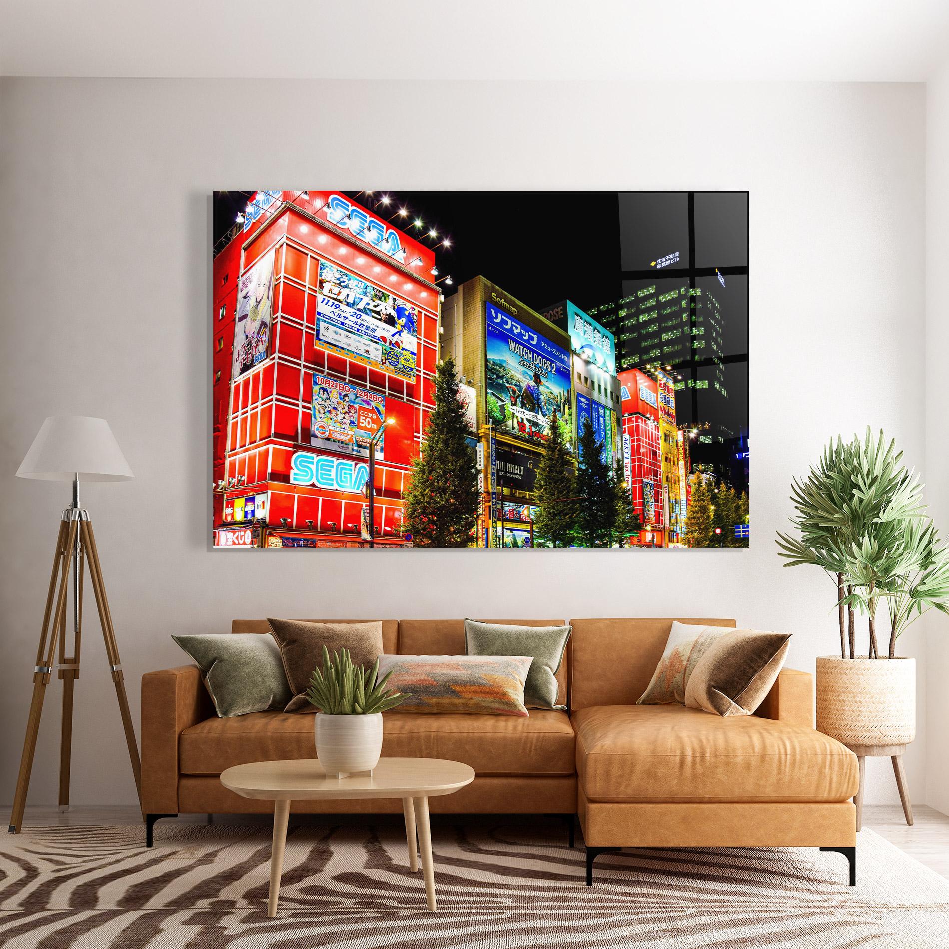 Glasbild Akihabara Night mockup 7