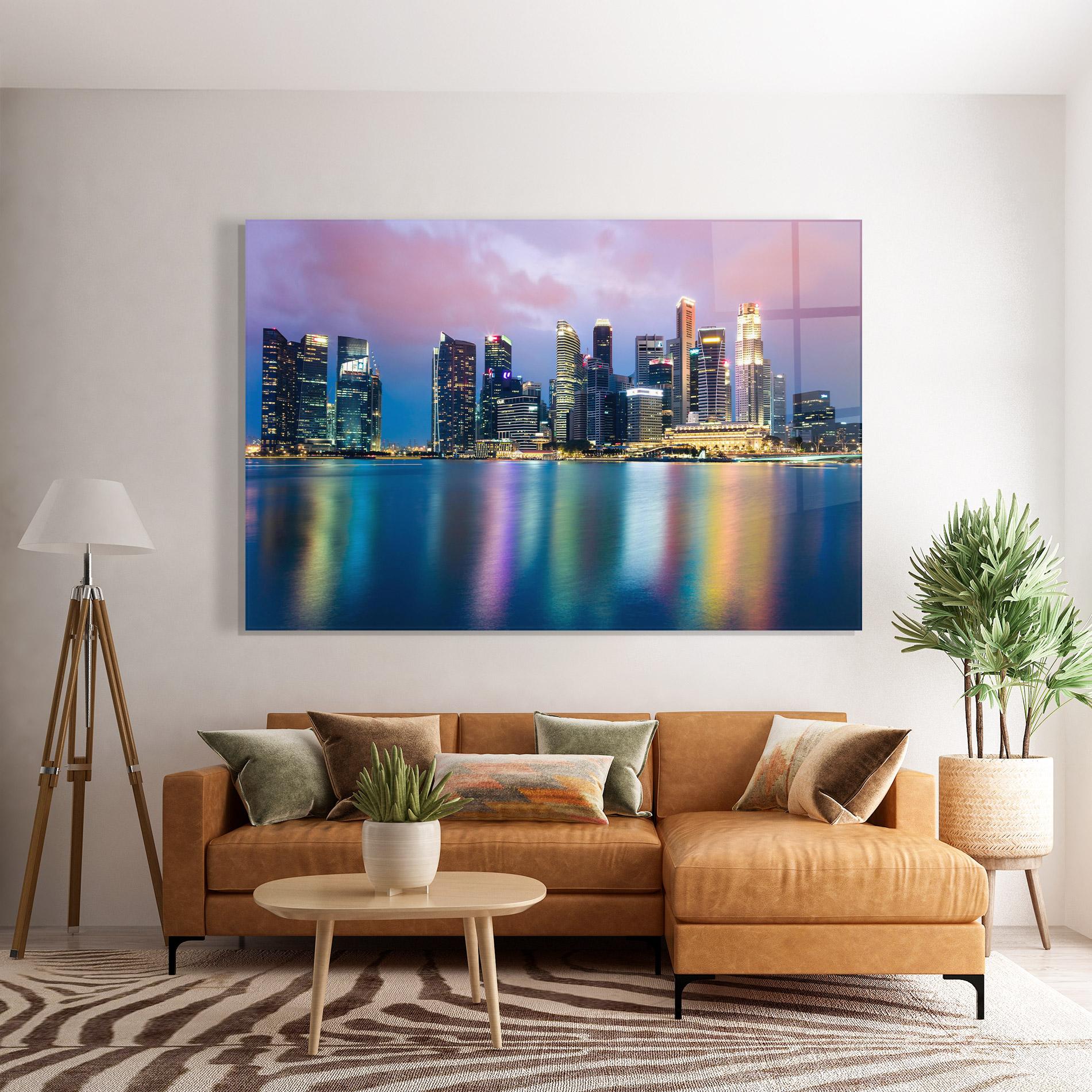 Glasbild Hong Kong Skyline mockup 7