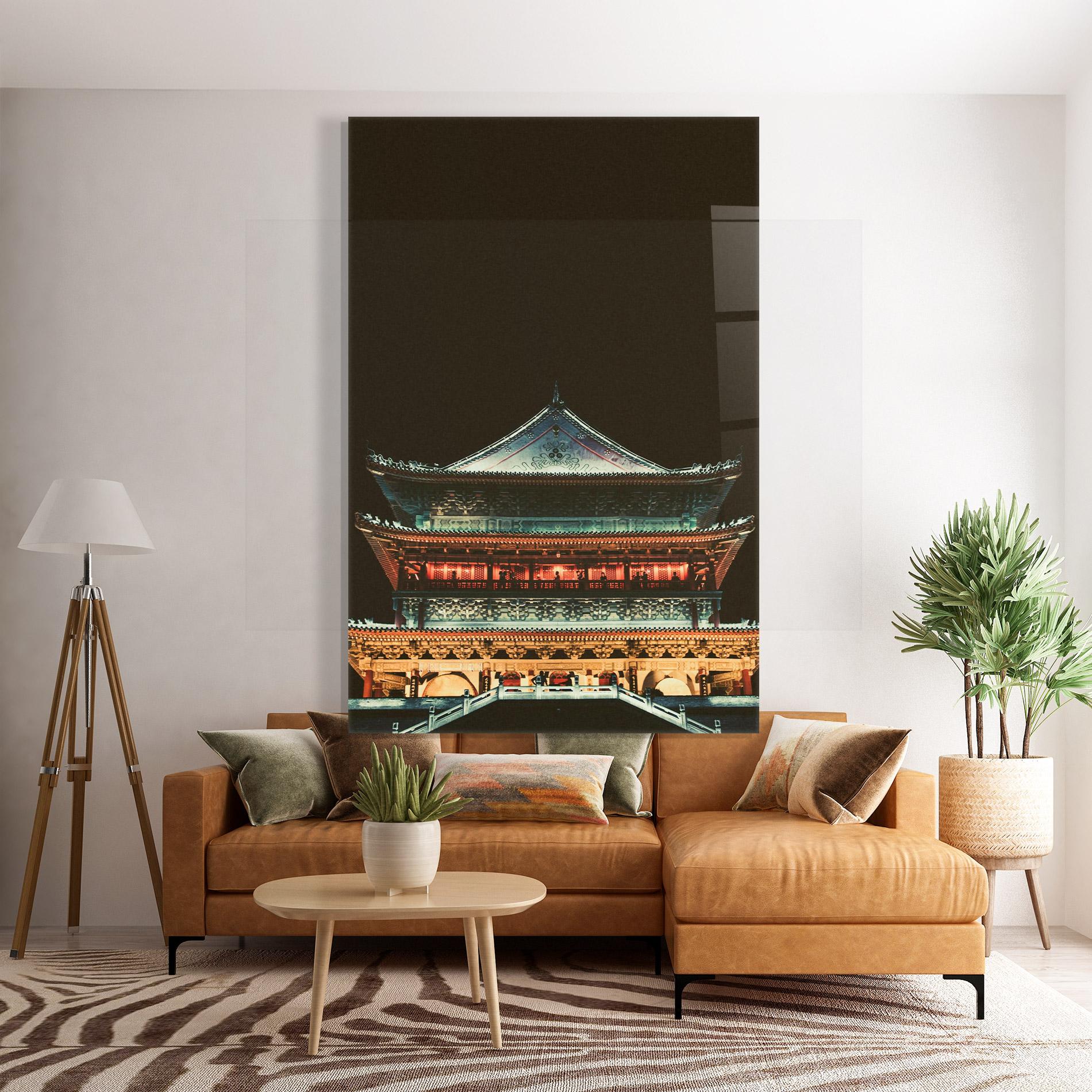 Glasbild Temple Of Xi An mockup 7
