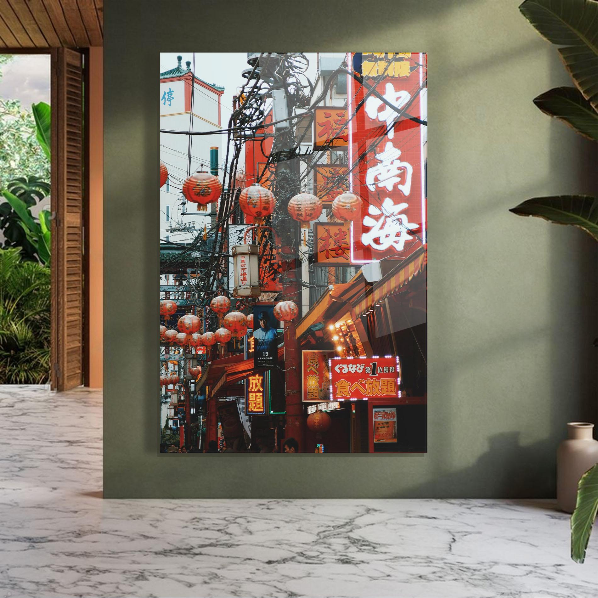 Glasbild Chinatown mockup 7