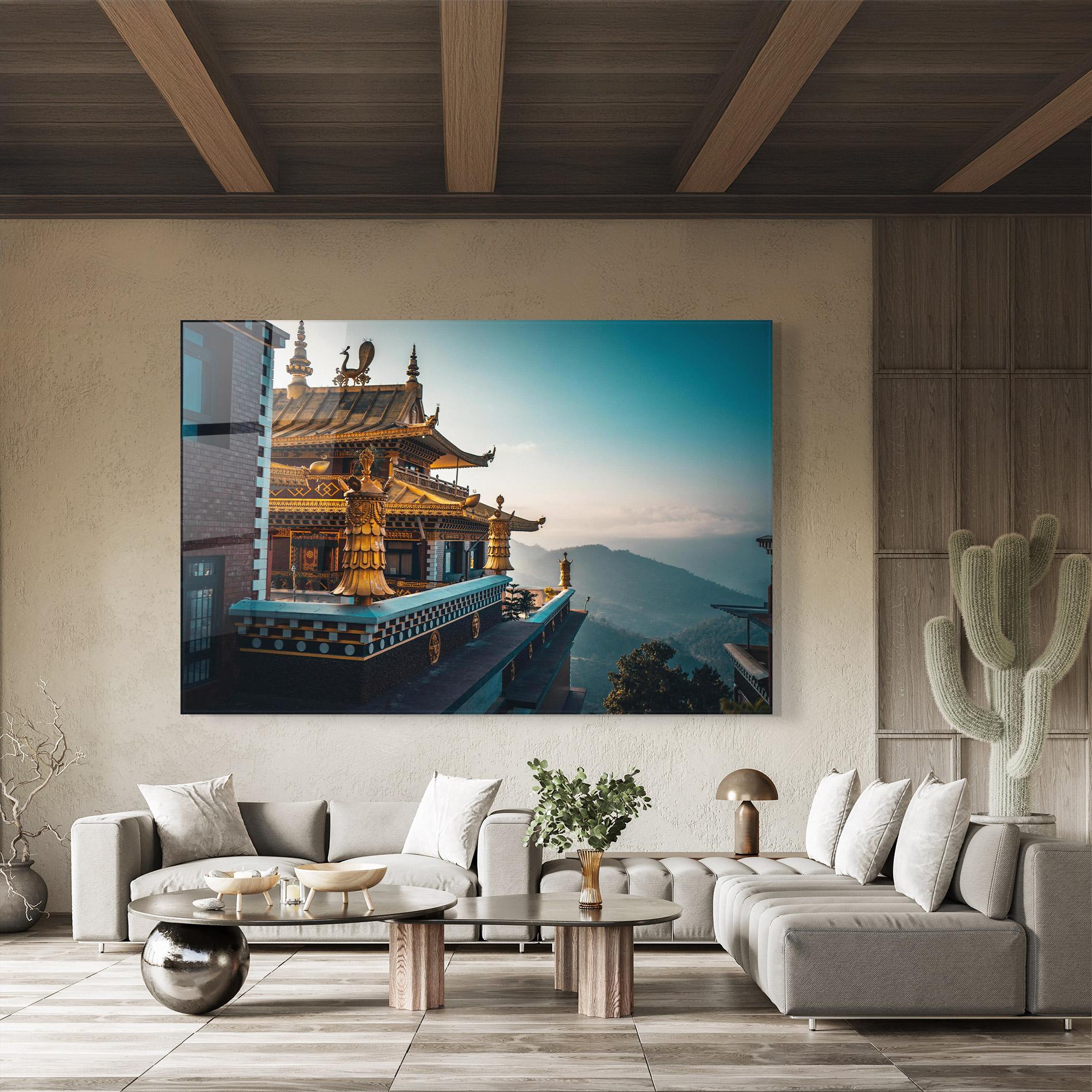 Glasbild Namo Buddha mockup 8