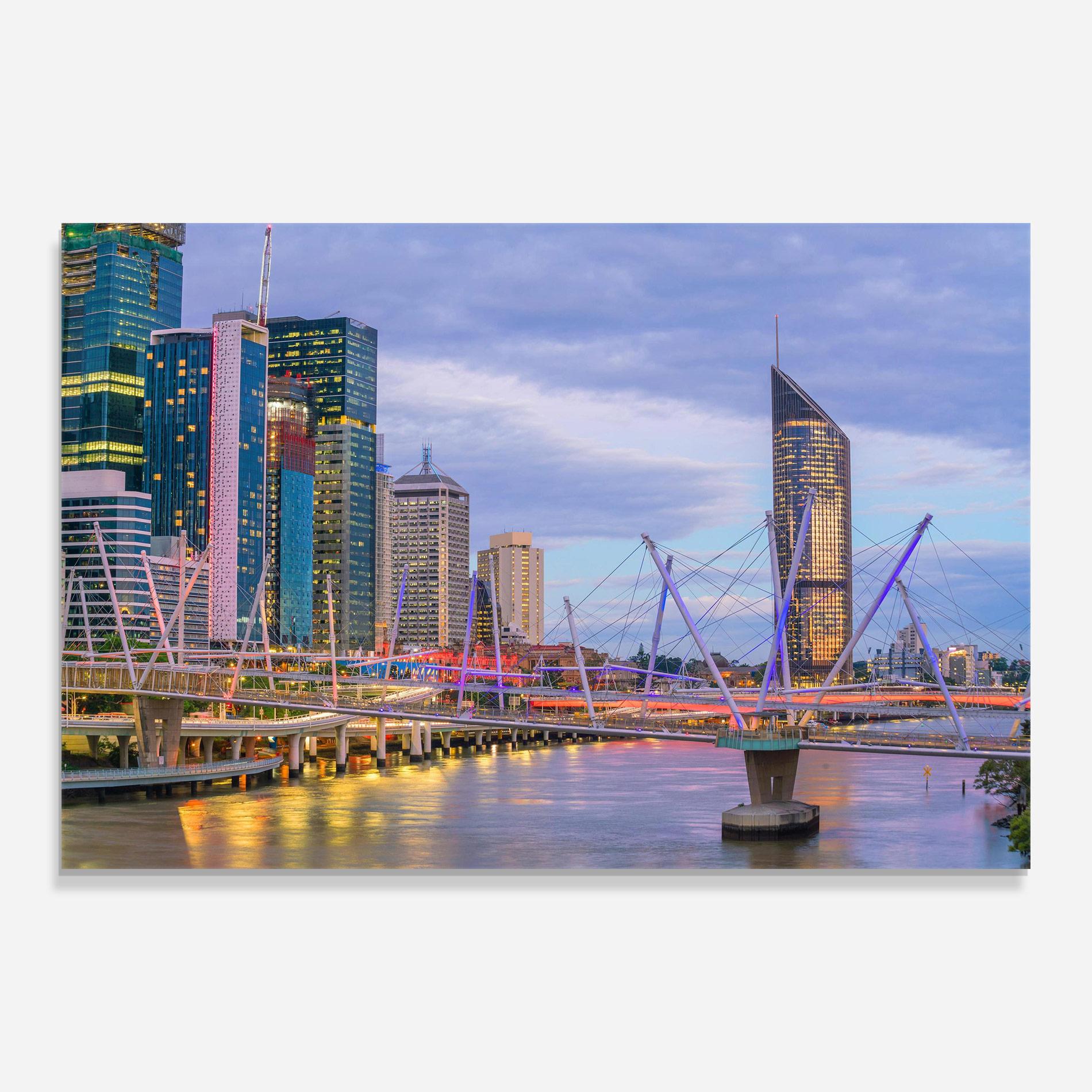 Glasbild Brisbane River Australia mockup 0