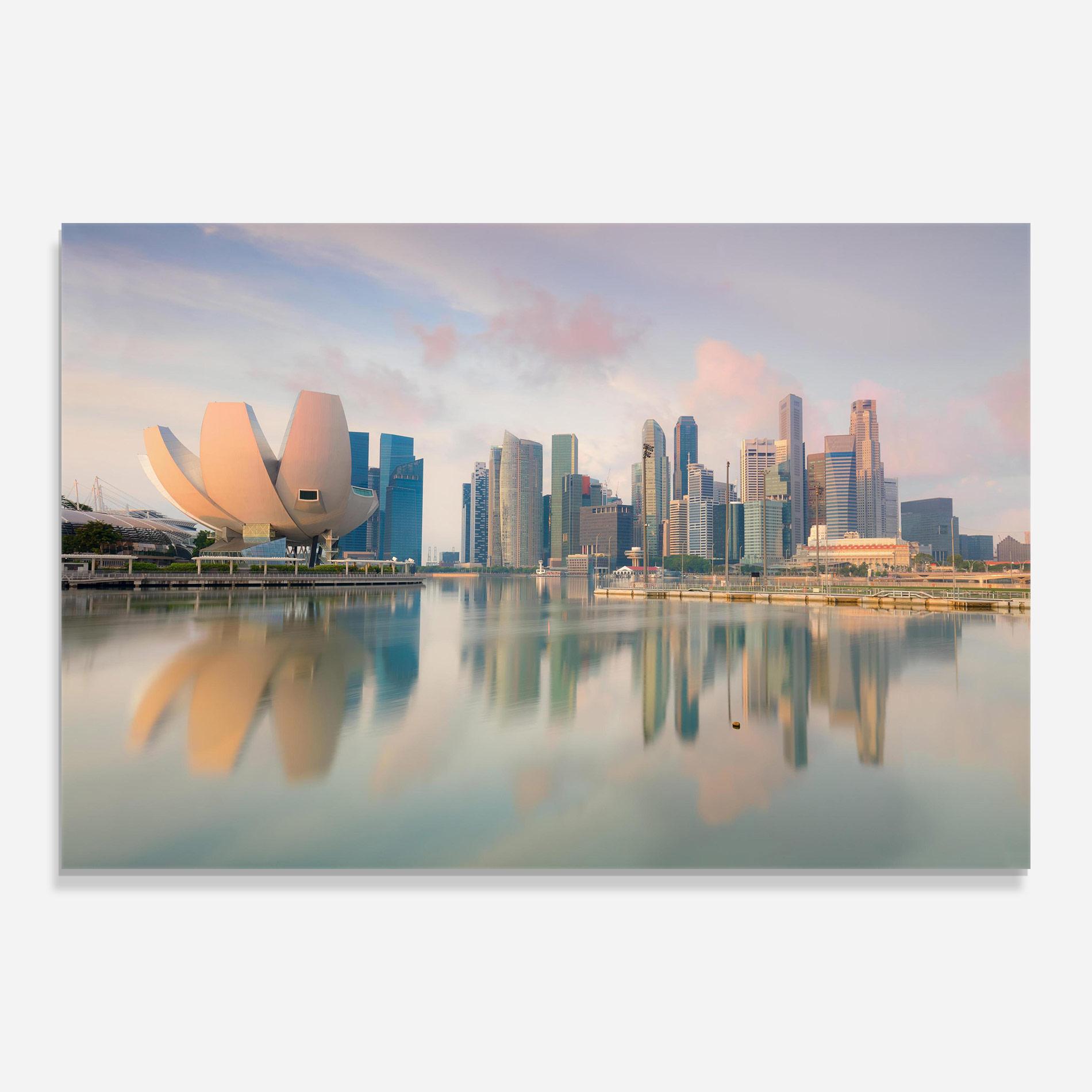 Glasbild Singapore Buildings mockup 0