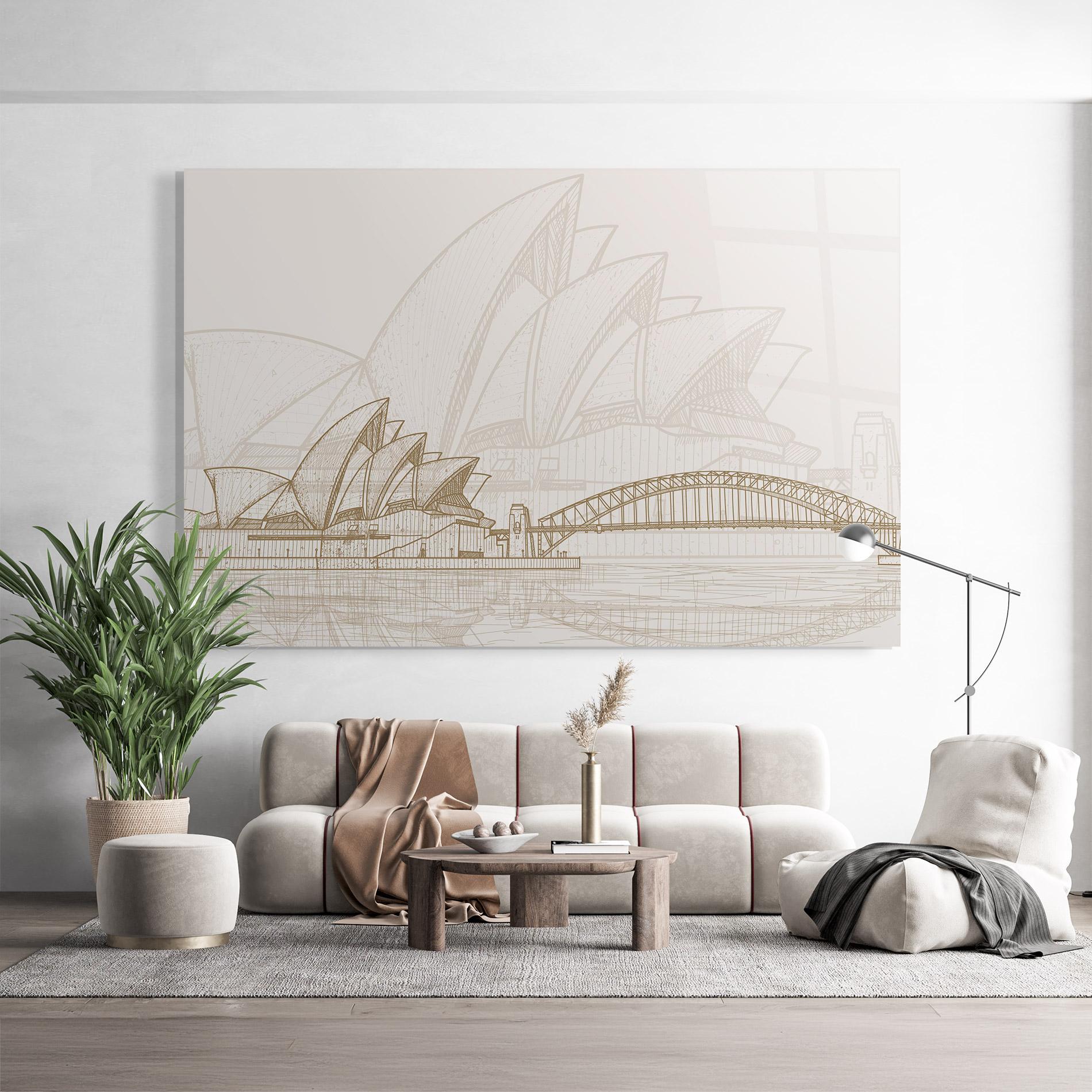 Glasbild Brown Opera House mockup 9