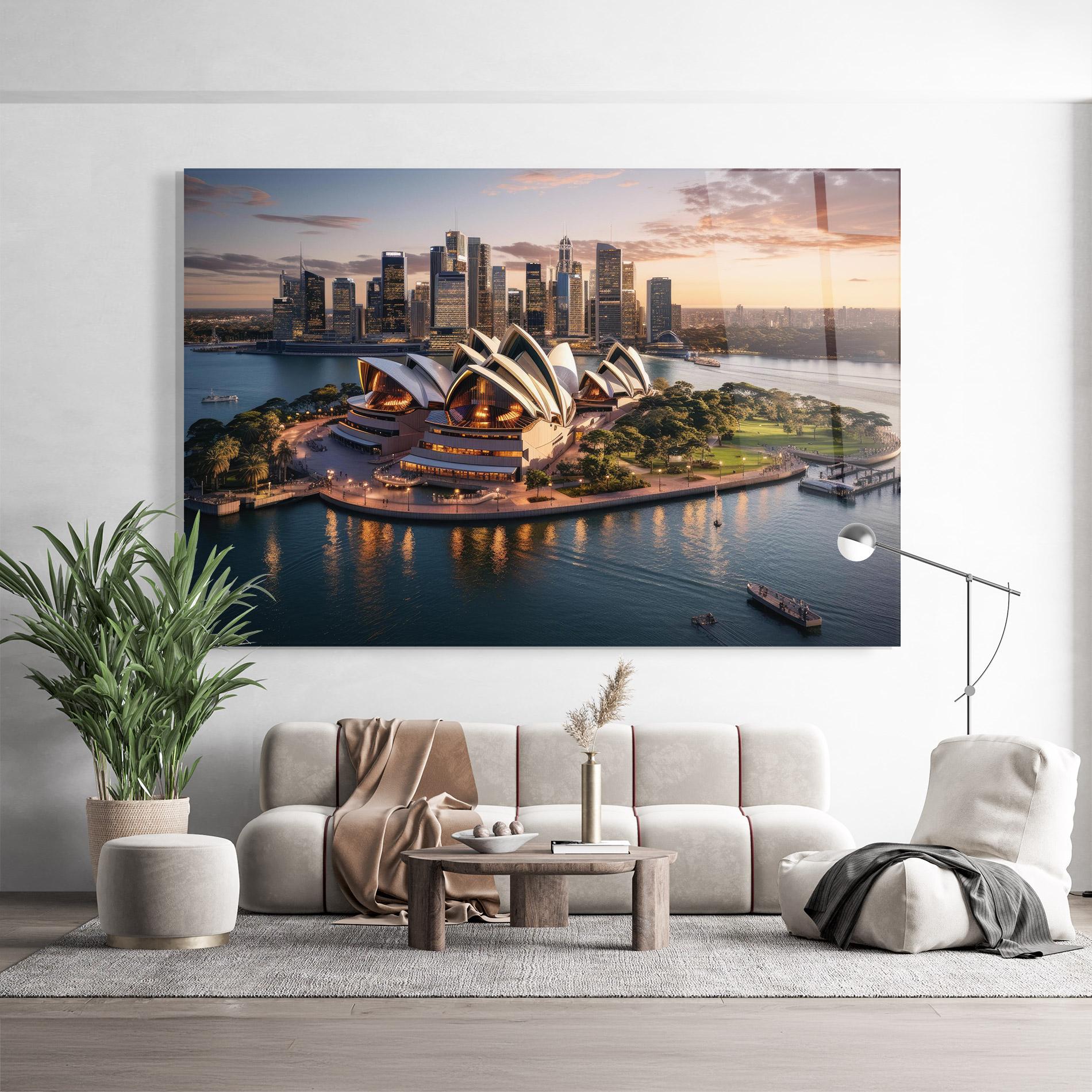 Glasbild Sydney Australia Sunset mockup 9