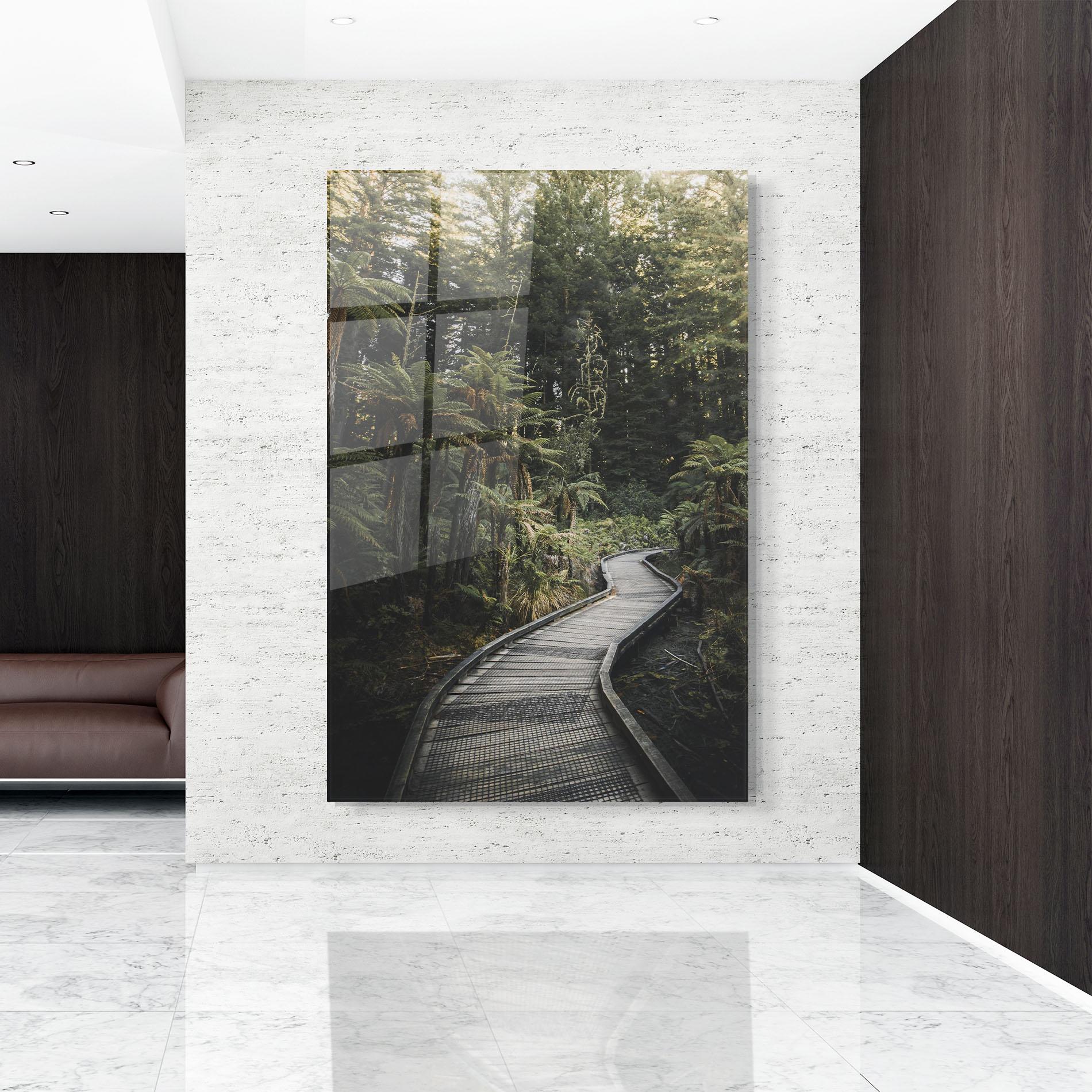 Glasbild Forest Path View mockup 9