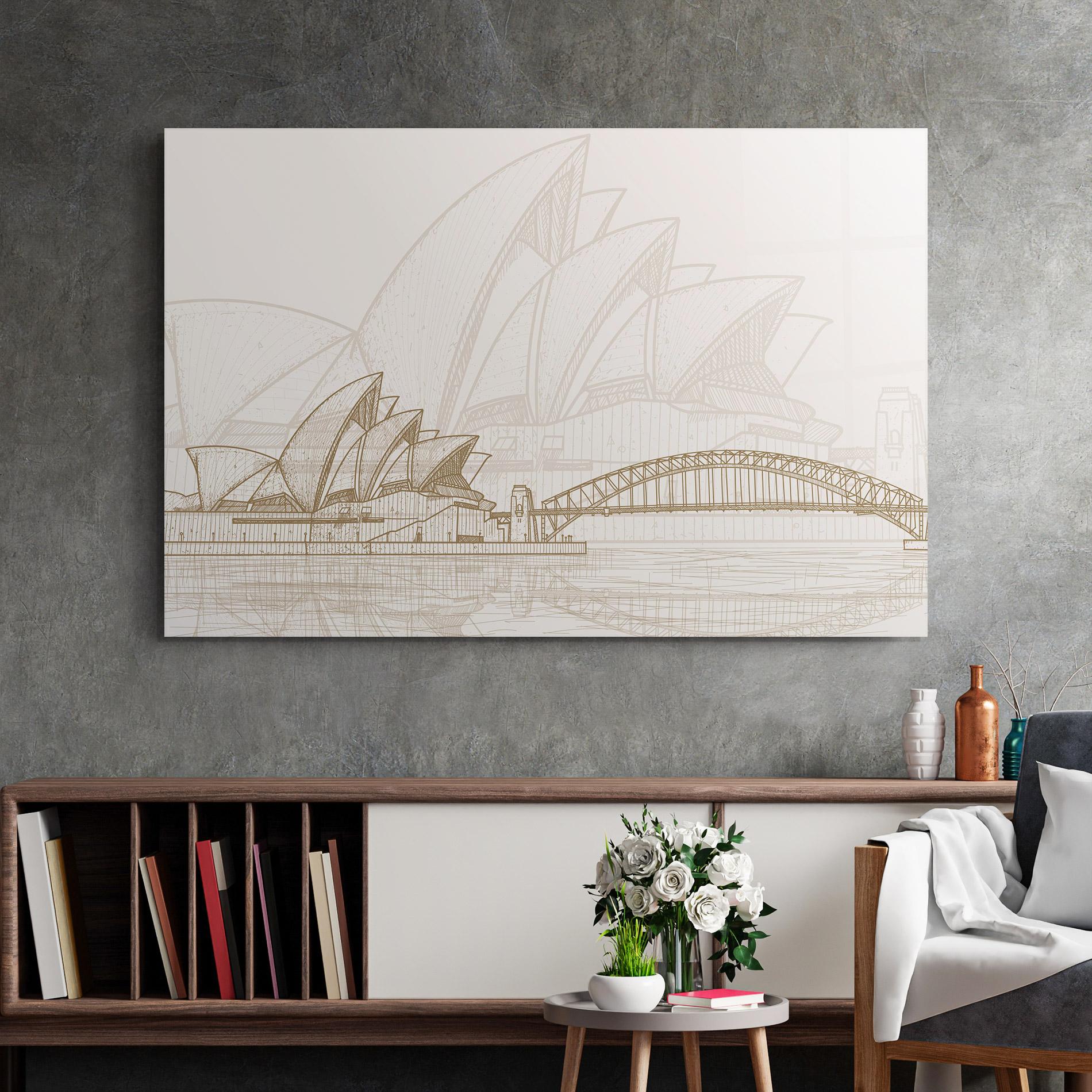 Glasbild Brown Opera House mockup 2