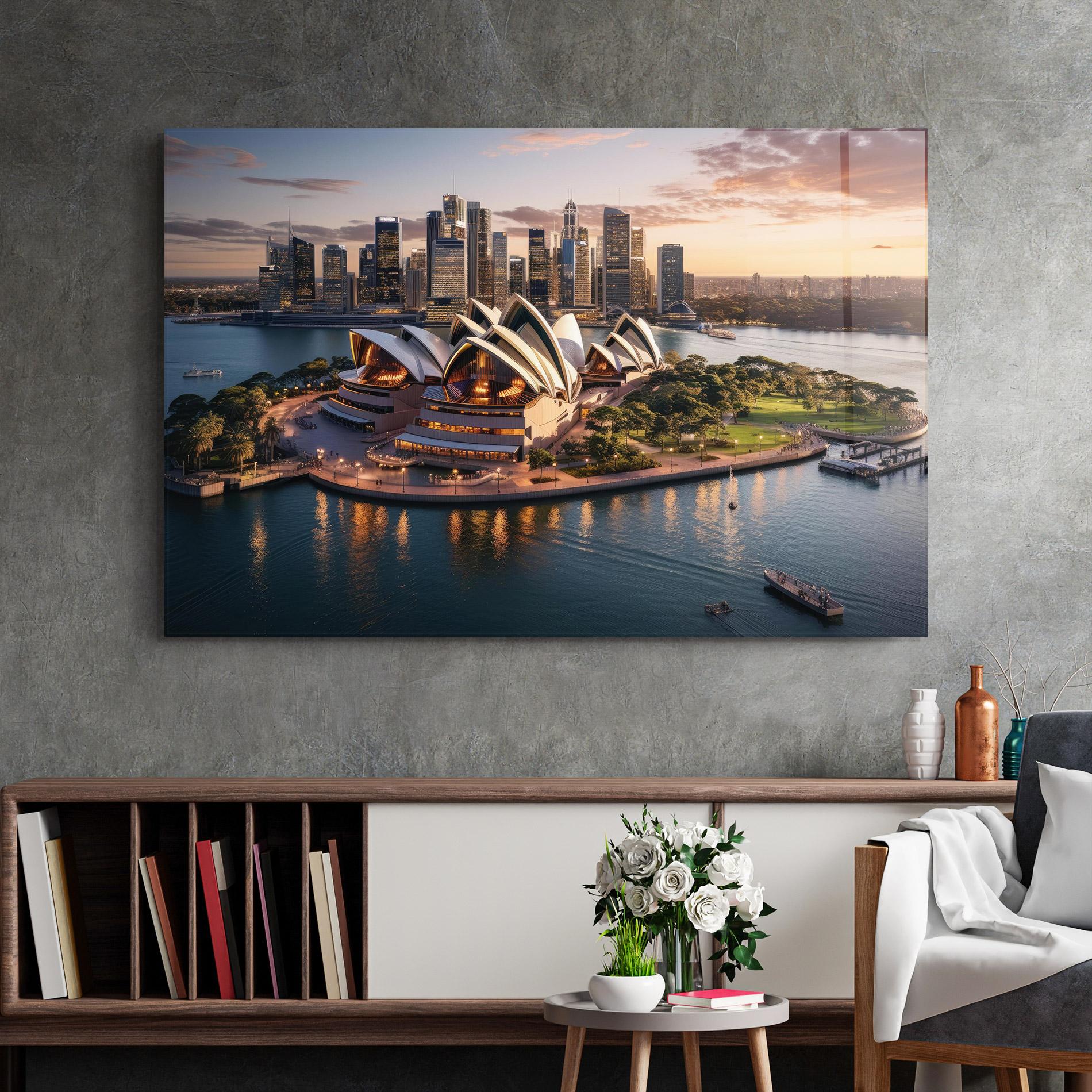 Glasbild Sydney Australia Sunset mockup 2