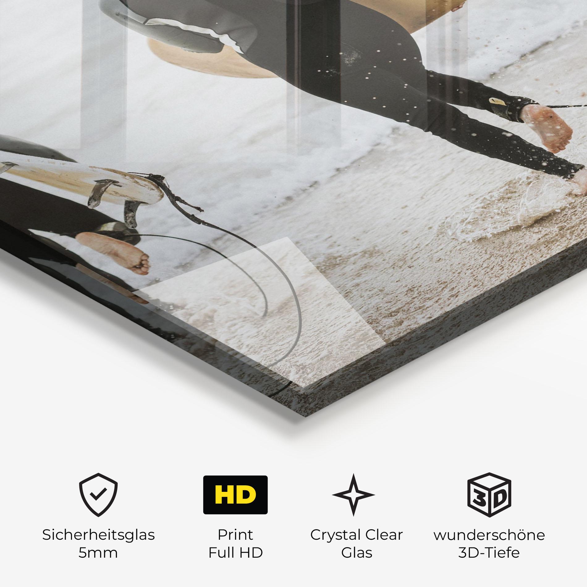 Glasbild Australian Beach mockup 3