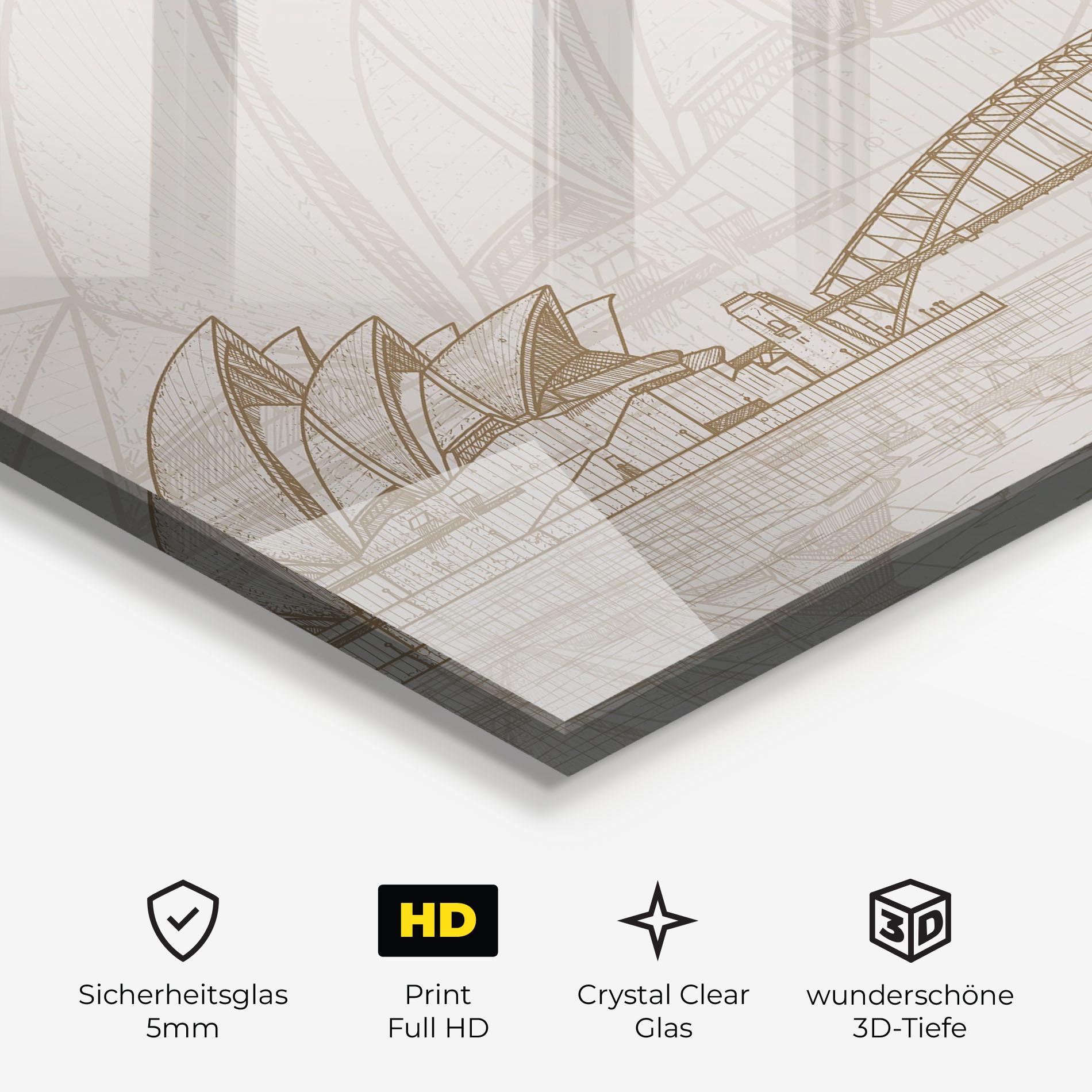 Glasbild Brown Opera House mockup 3