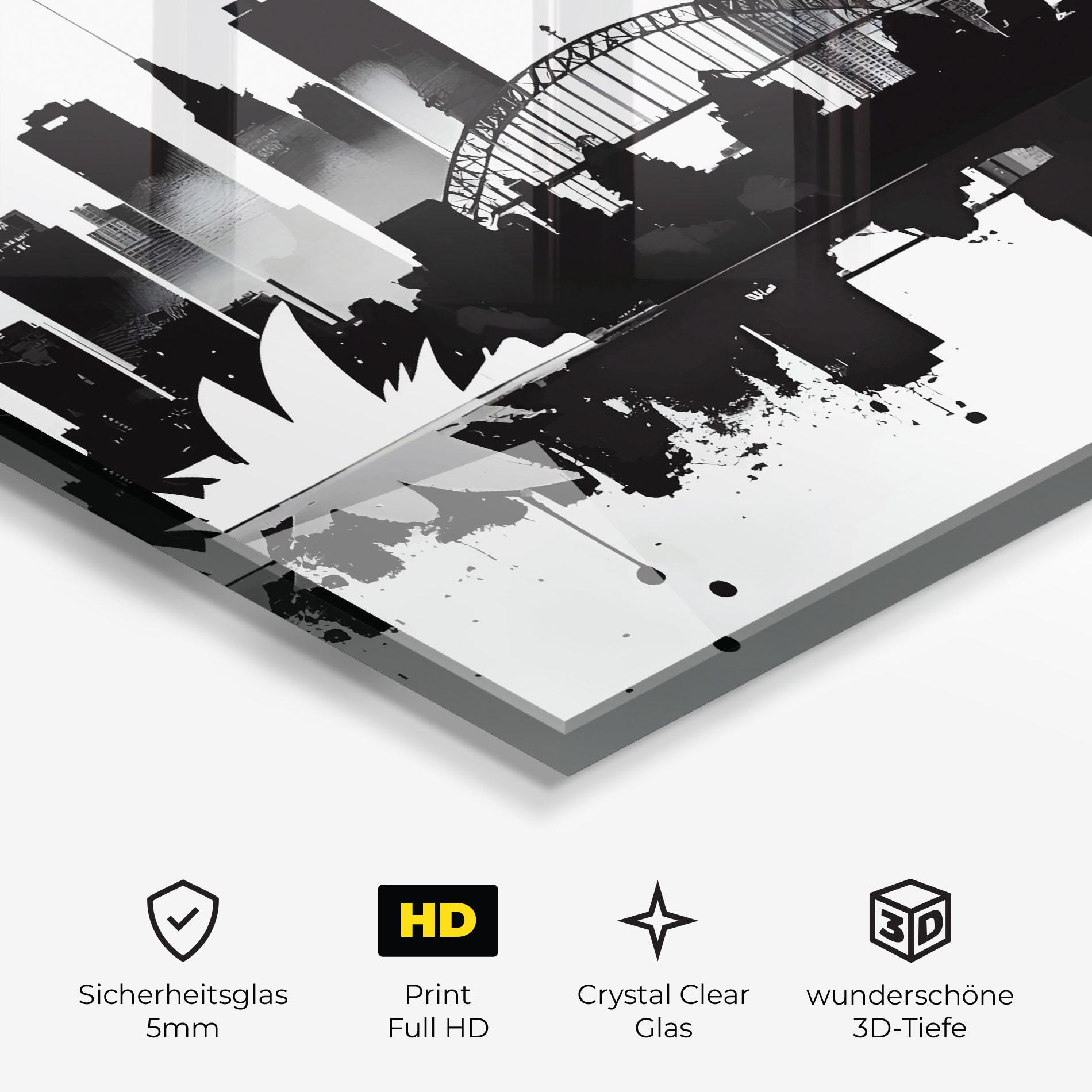 Glasbild Opera House Art mockup 3