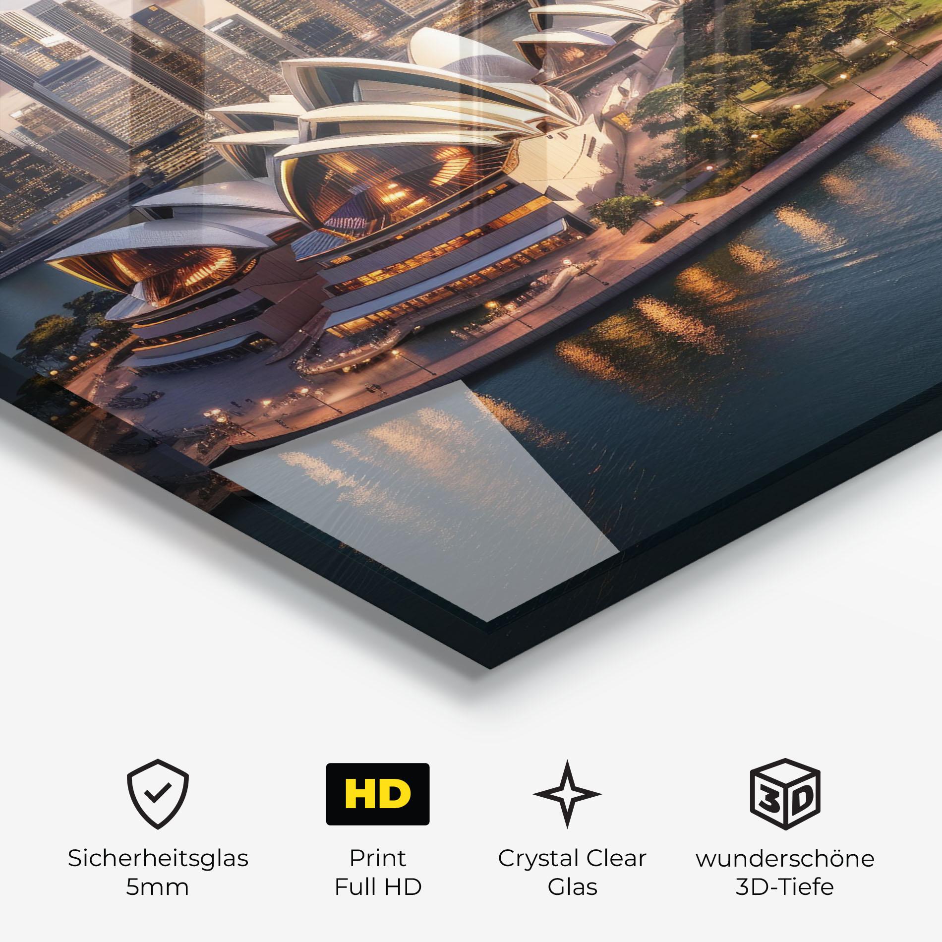 Glasbild Sydney Australia Sunset mockup 3