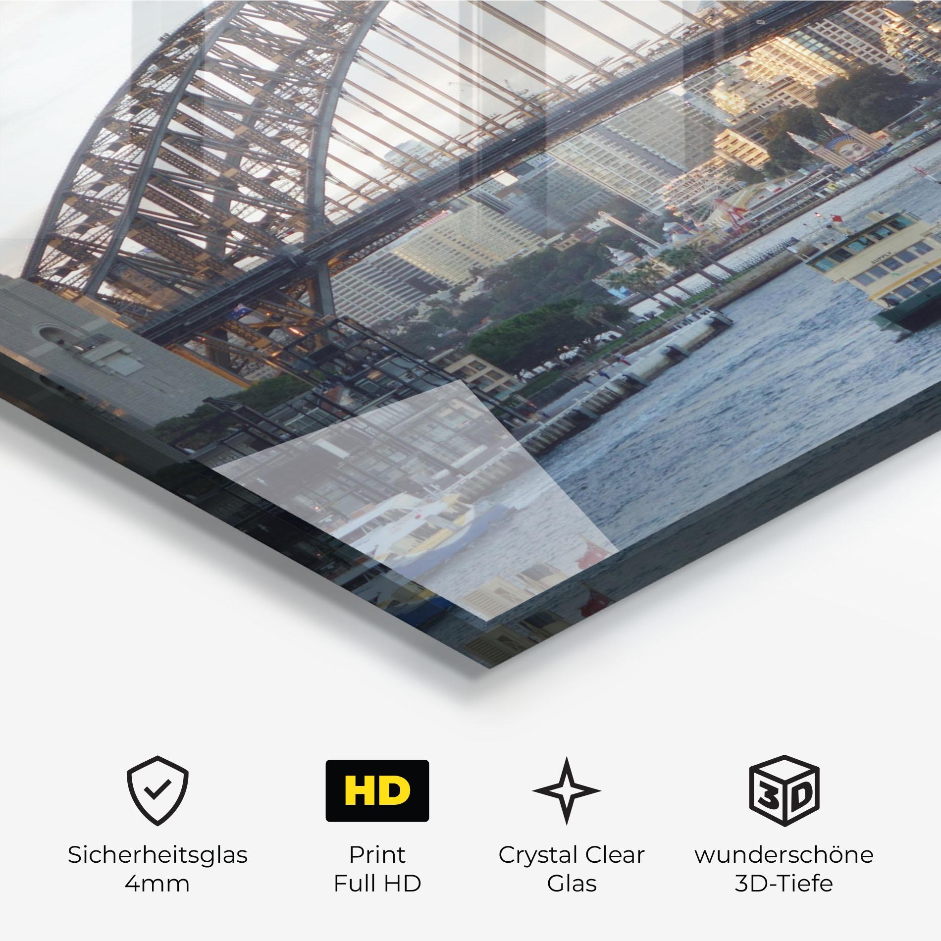 Glasbild Harbour Bridge View mockup 3