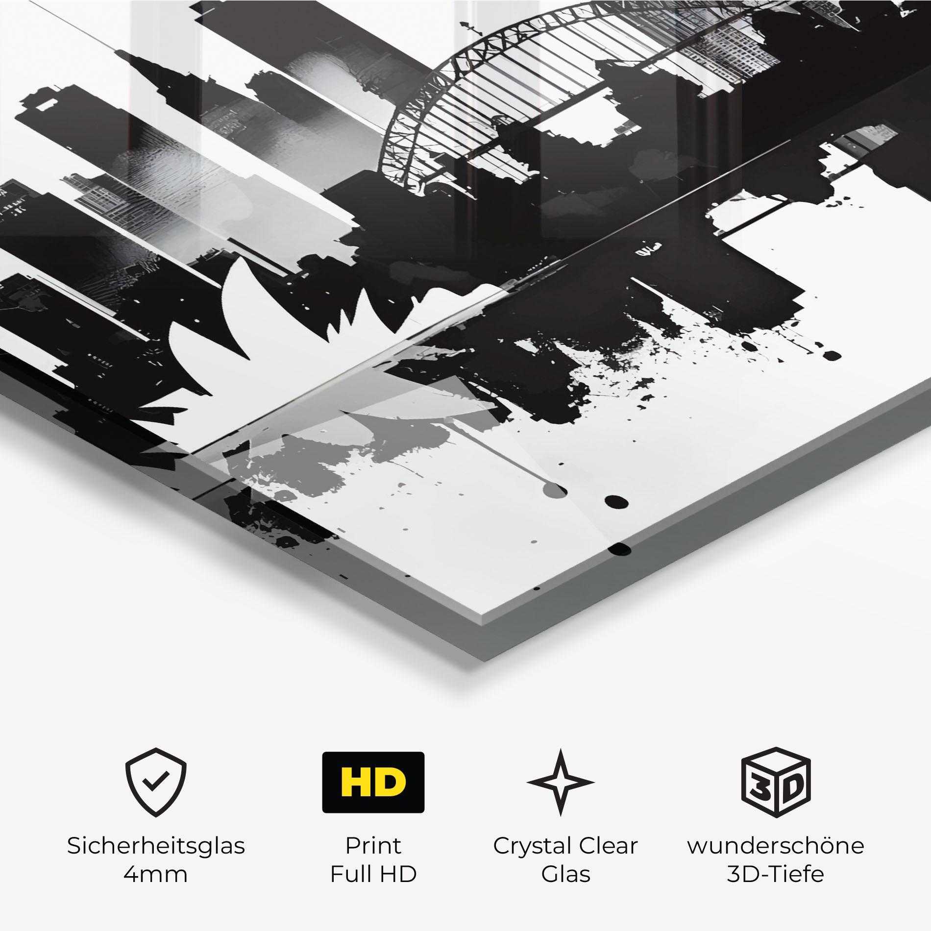 Glasbild Opera House Art mockup 3