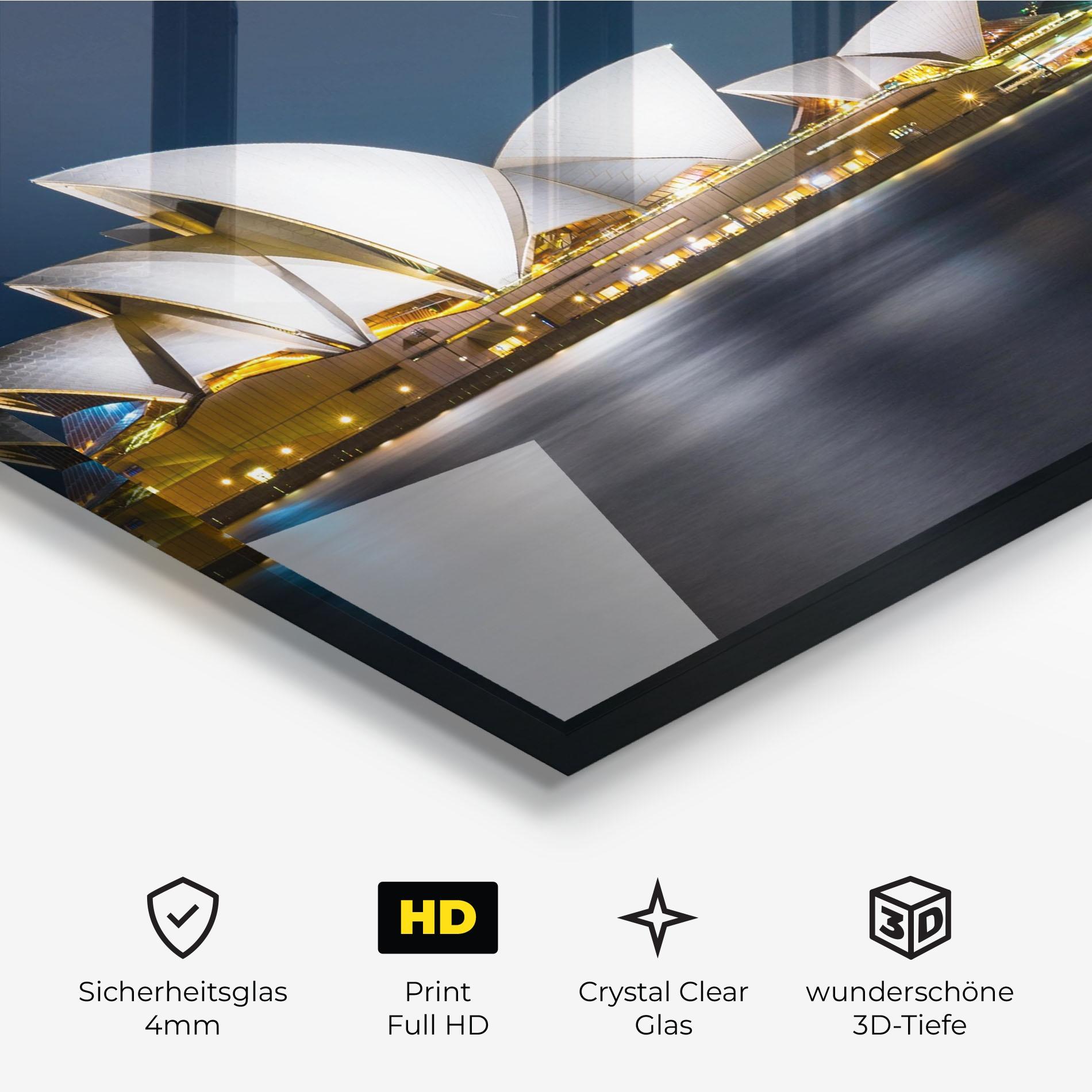 Glasbild Shiny Opera House mockup 3