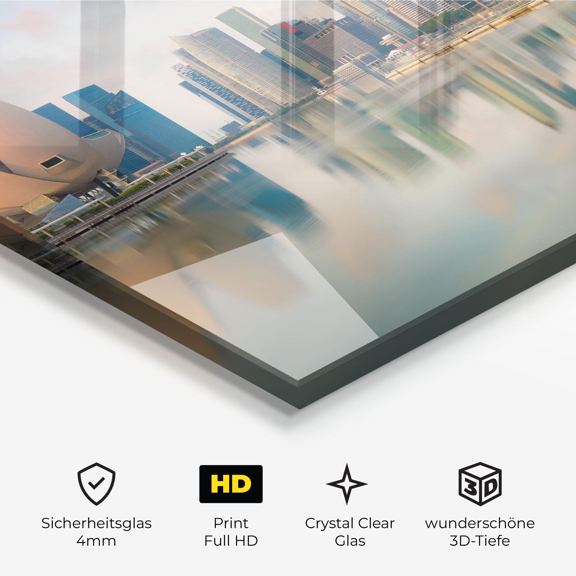 Glasbild Singapore Buildings mockup 3
