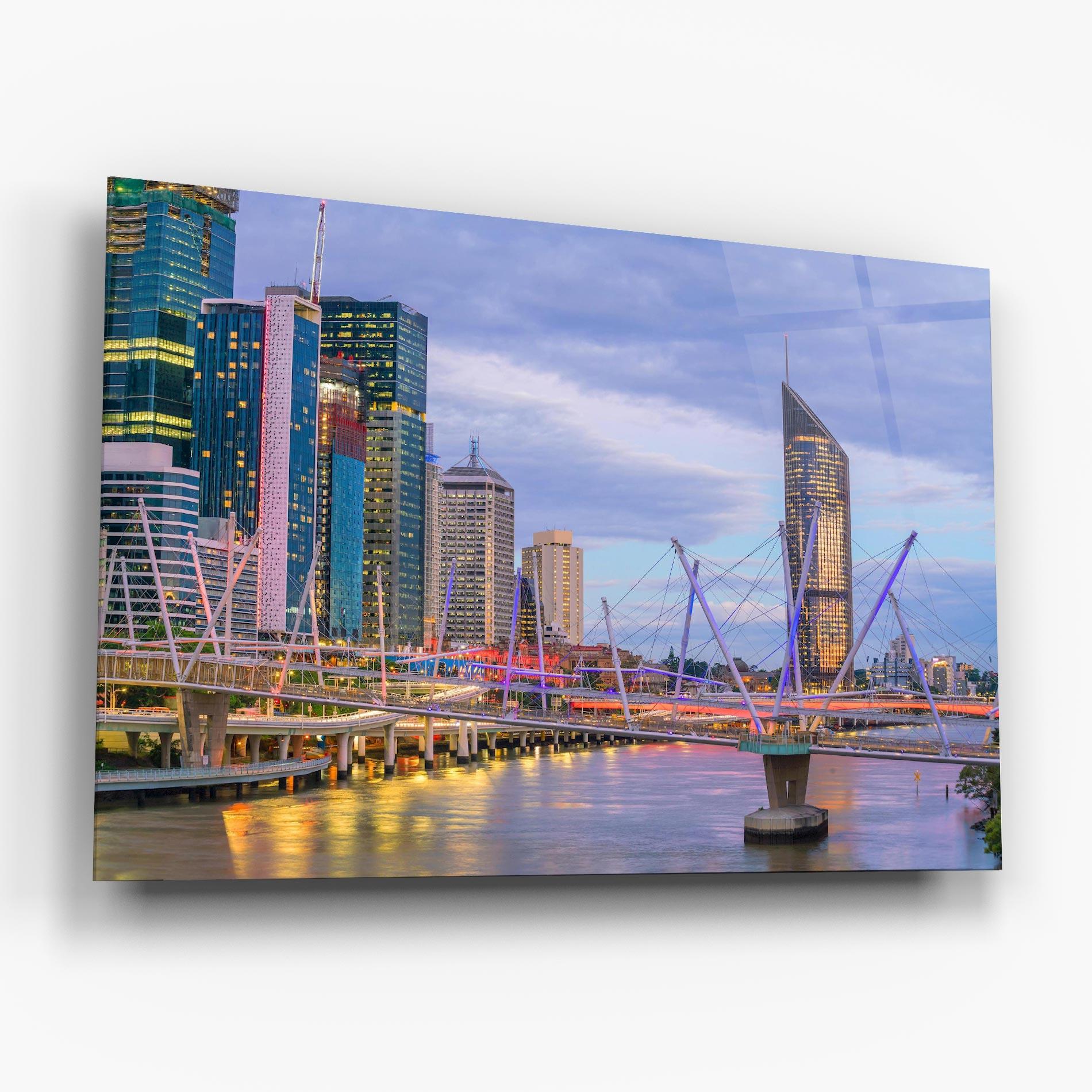 Glasbild Brisbane River Australia mockup 6