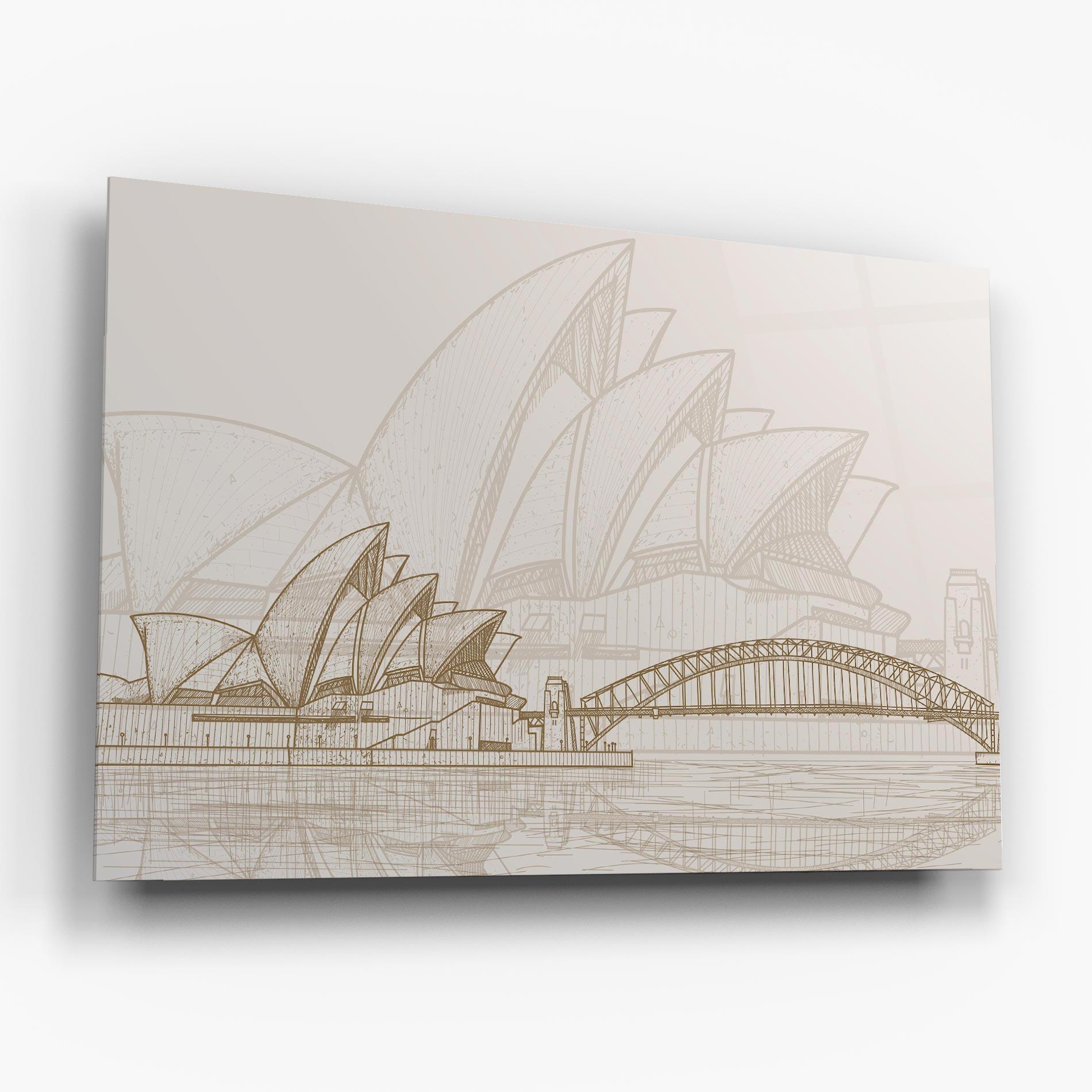 Glasbild Brown Opera House mockup 6